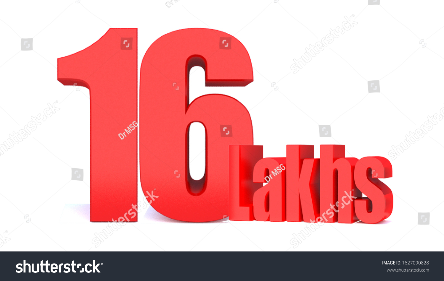 16 Lakhs Word On White Background Stock Illustration 1627090828 ...