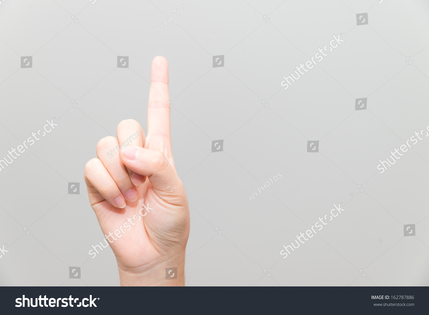 Human Hand One Finger Sticking On Stock Photo 162787886 | Shutterstock