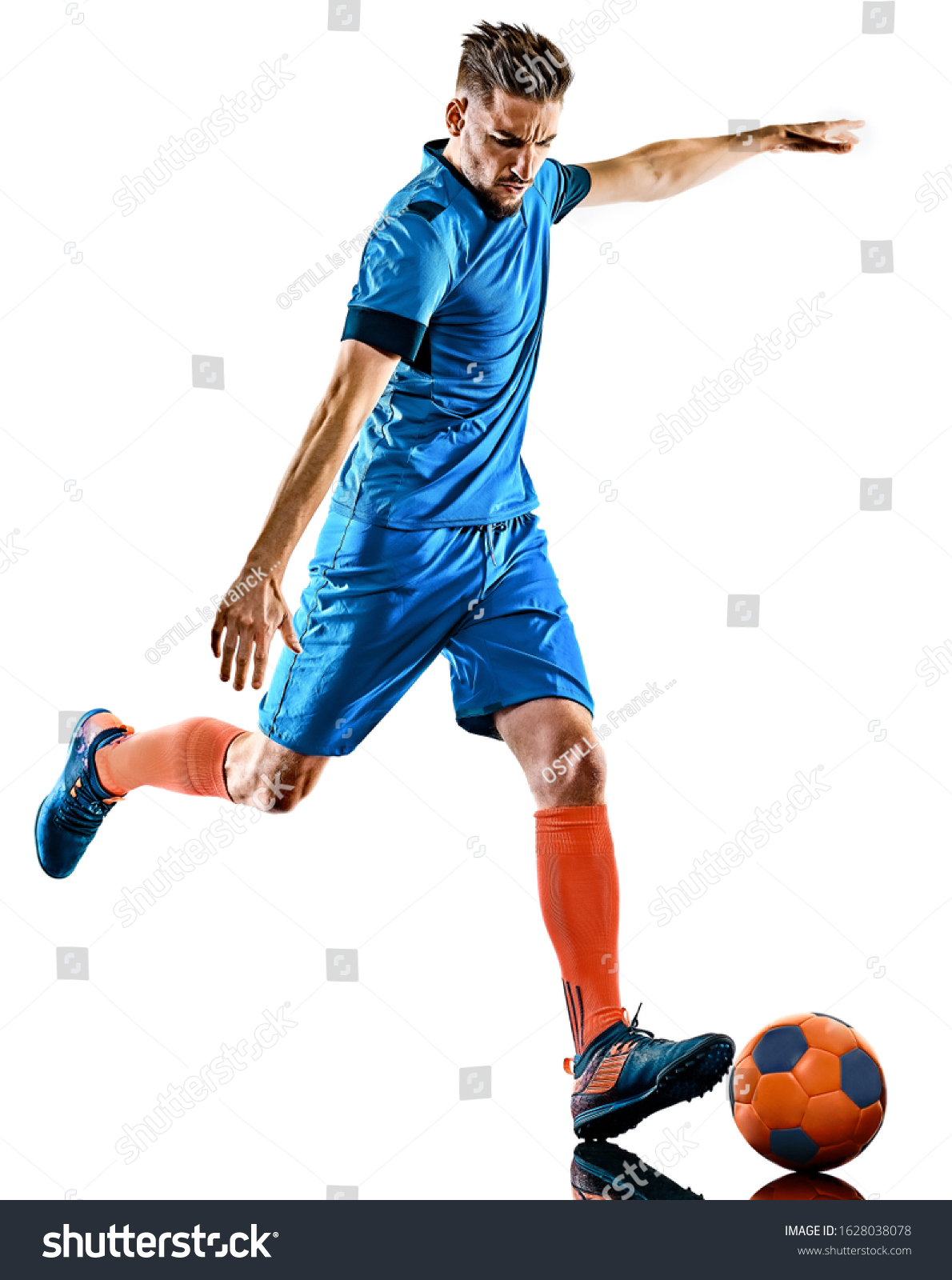 One Caucasian Youg Soccer Player Man Stock Photo 1628038078 | Shutterstock