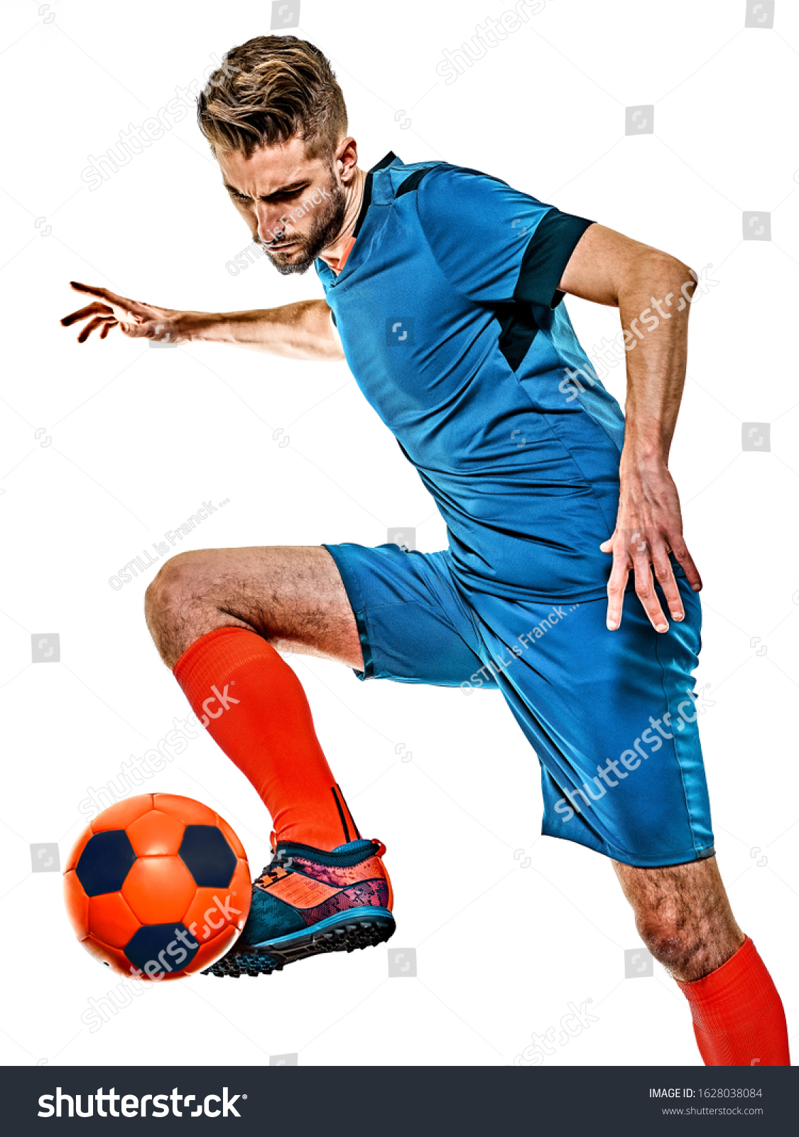 One Caucasian Youg Soccer Player Man Stock Photo 1628038084 | Shutterstock