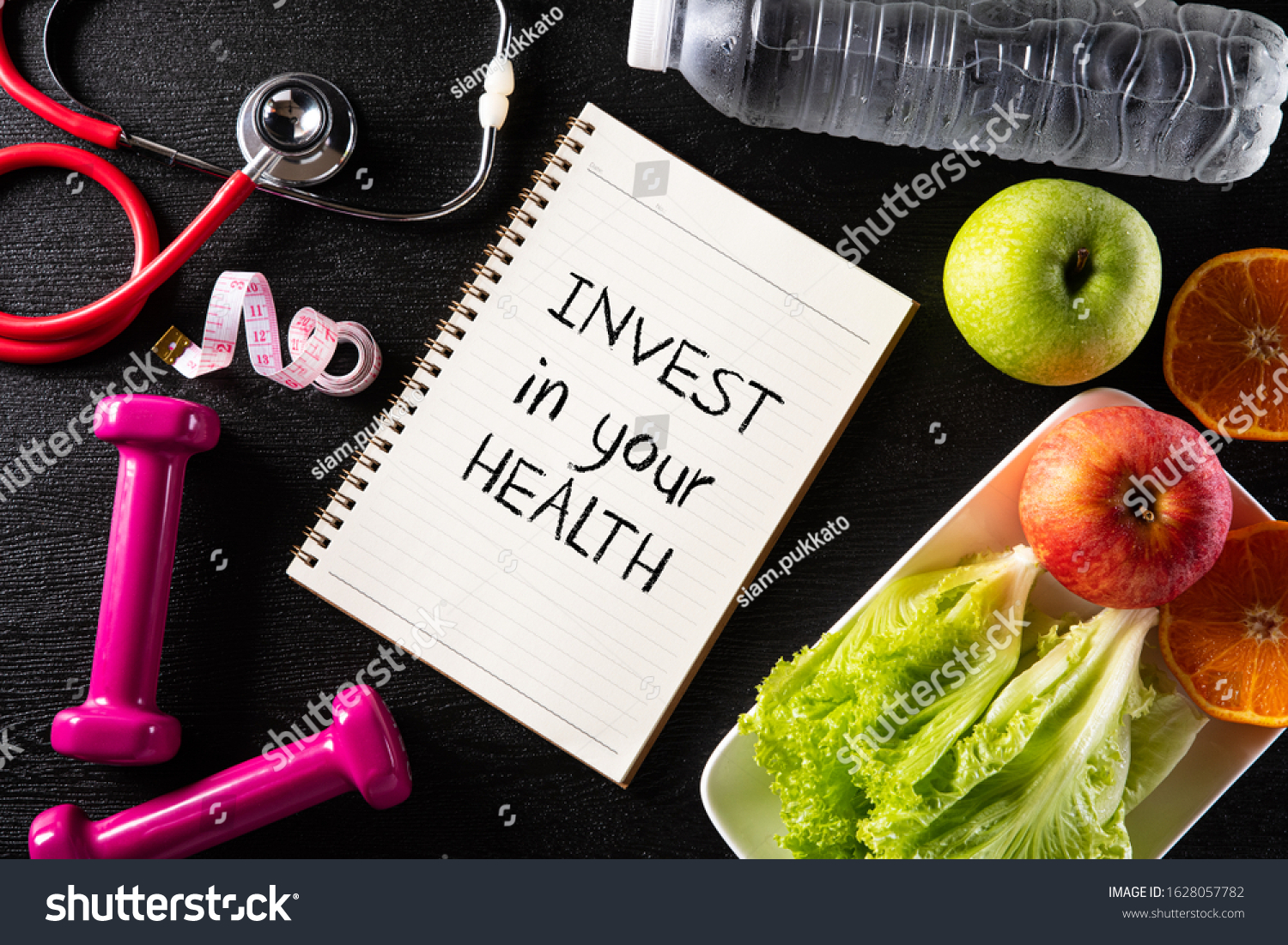 Healthy Lifestyle Food Sport Concept Top Stock Photo 1628057782 ...