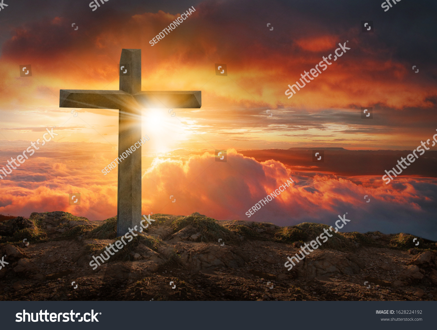 Crucifixion Jesus Christ Cross Sunset Stock Photo Shutterstock