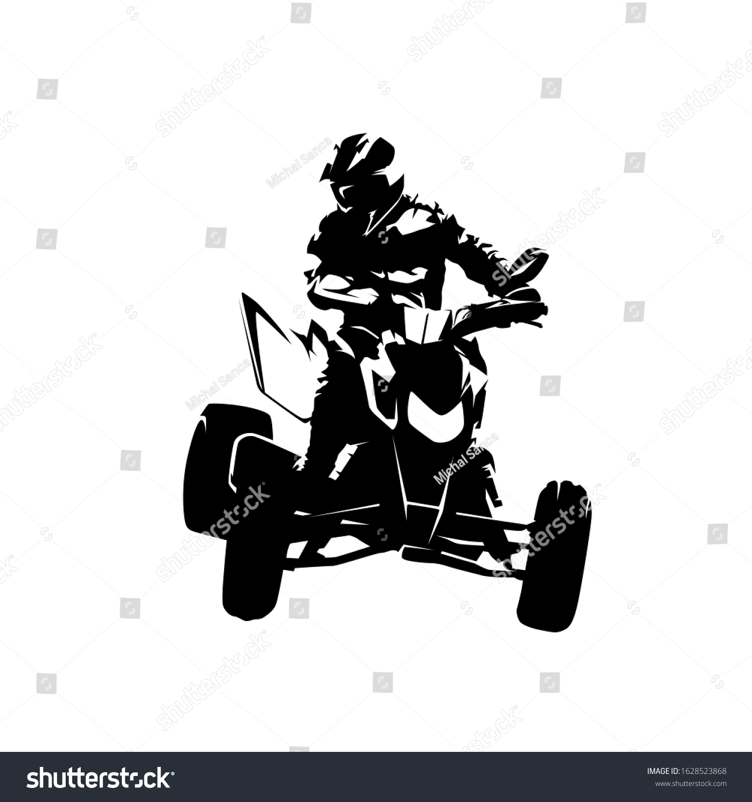 Atv Isolated Vector Silhouette Ink Drawing Stock Vector (Royalty Free ...