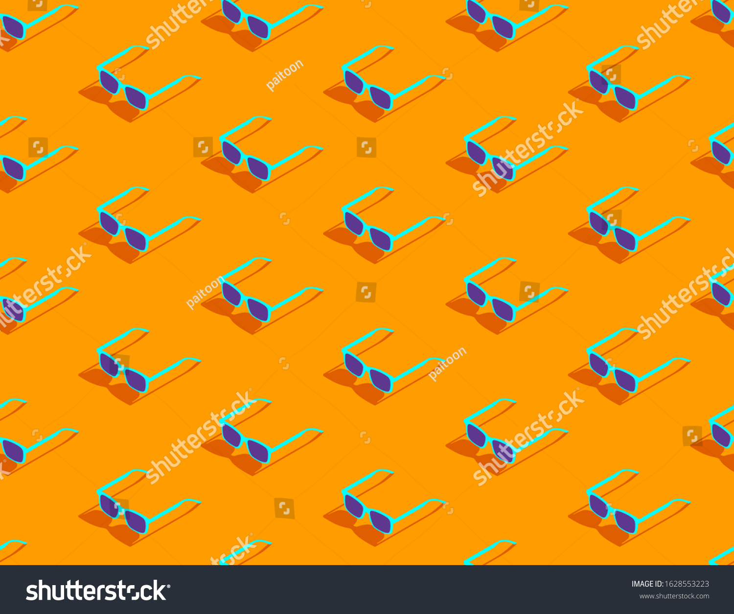 Sunglasses 3d Isometric Seamless Pattern Eyeglasses Stock Vector Royalty Free 1628553223 4911