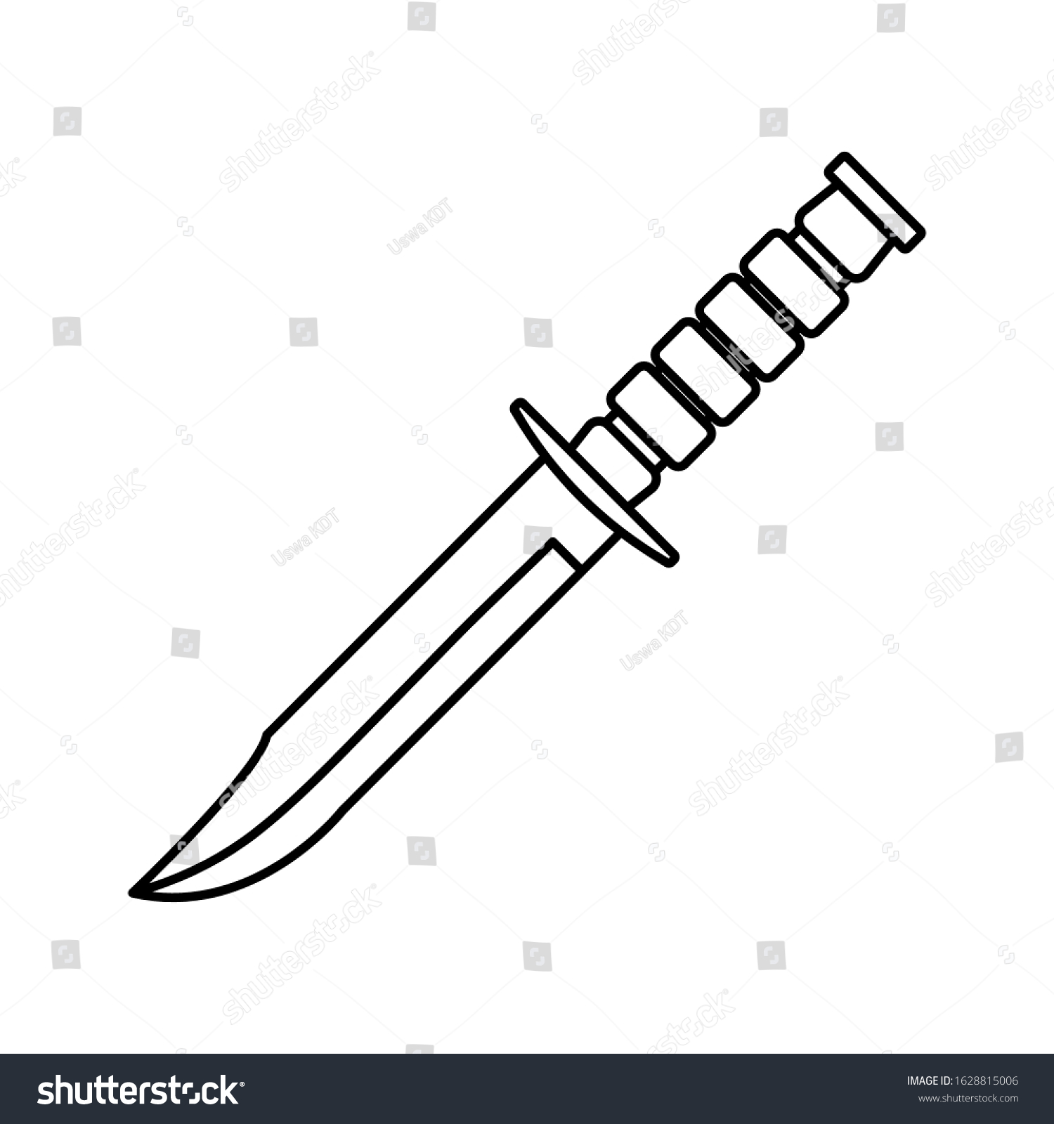 Combat Knife Special Tactics Knife Hunting Stock Vector (Royalty Free ...