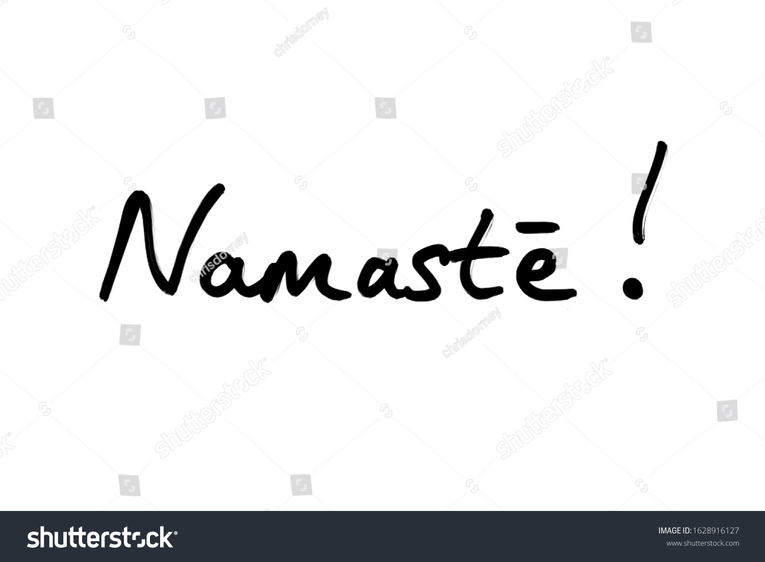 Namaste Nepali Word Meaning Hello Handwritten Stock Illustration   Stock Photo Namaste The Nepali Word Meaning Hello Handwritten On A White Background 1628916127 