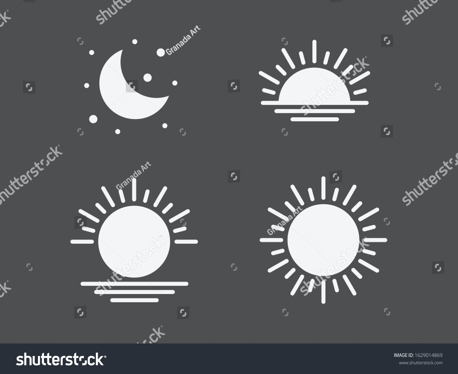 Parts Day Morning Afternoon Noon Sunset Stock Vector (Royalty Free ...
