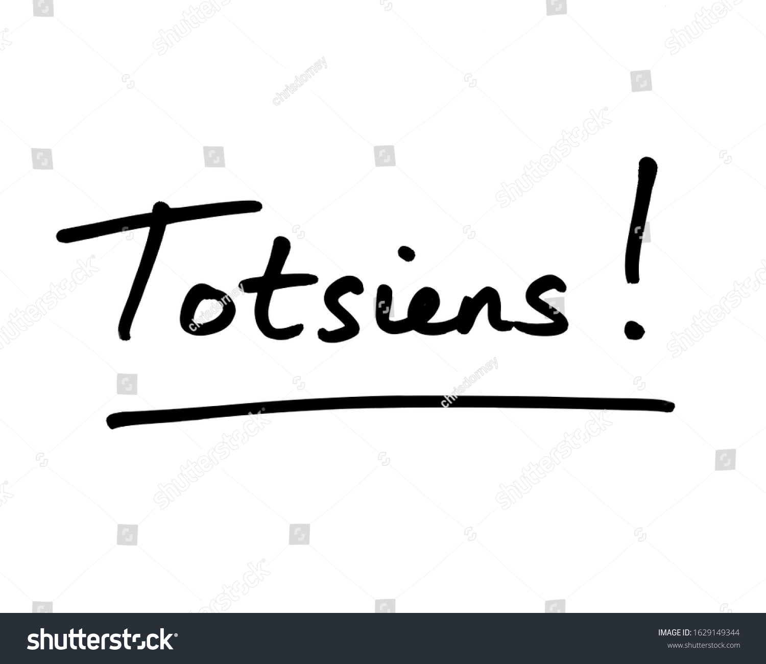 Totsiens Afrikaans Word Meaning Goodbye Handwritten Stock Illustration