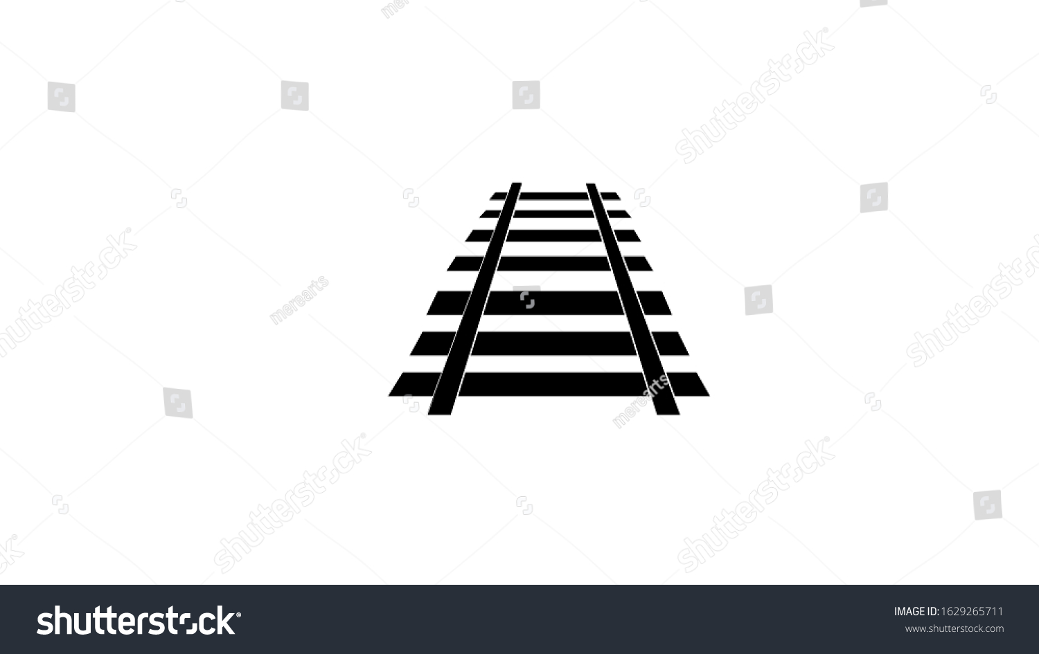 Railway Railroad Silhouettes Distortion Effect Stock Illustration ...