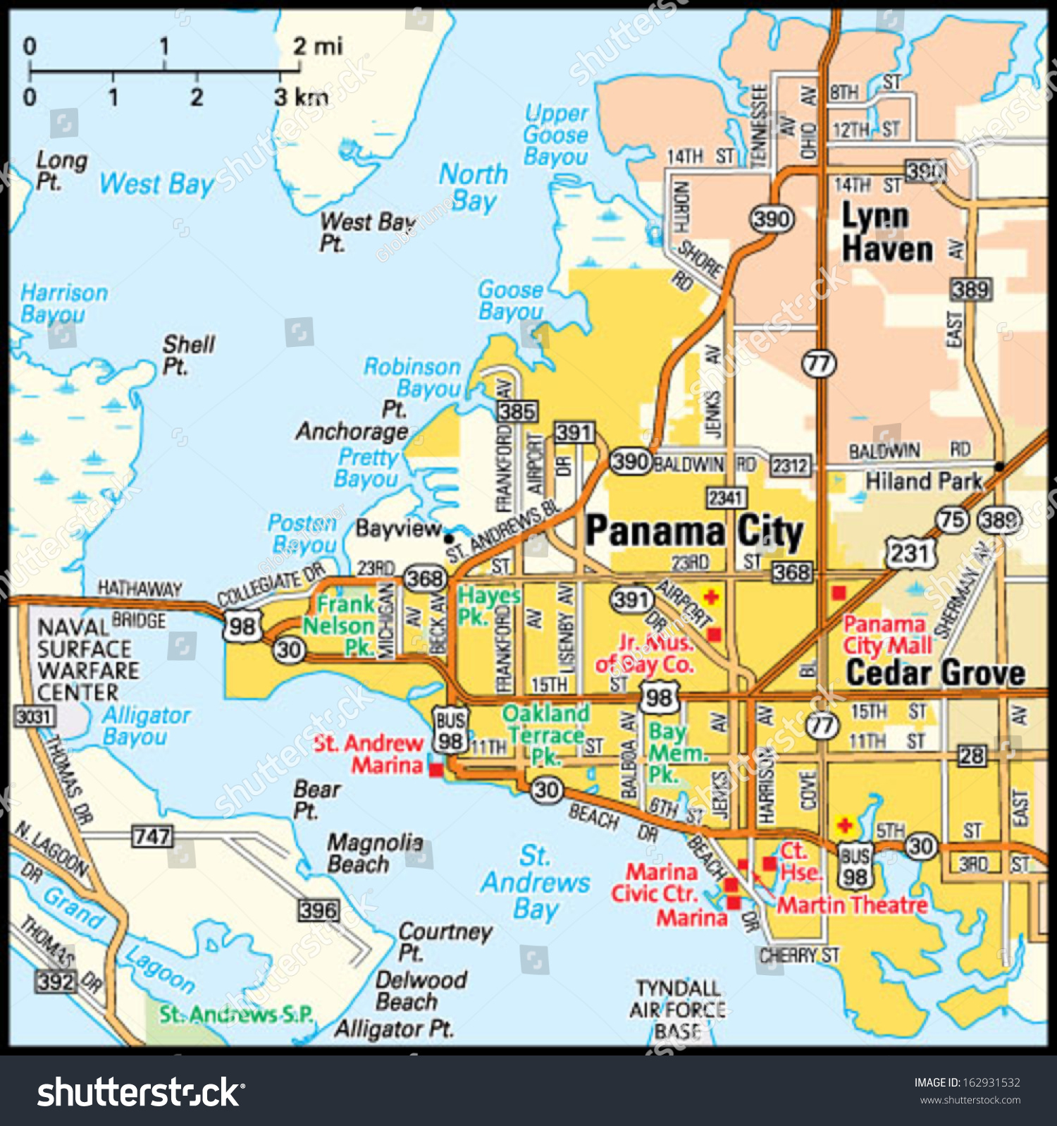 dating panama city florida map of area
