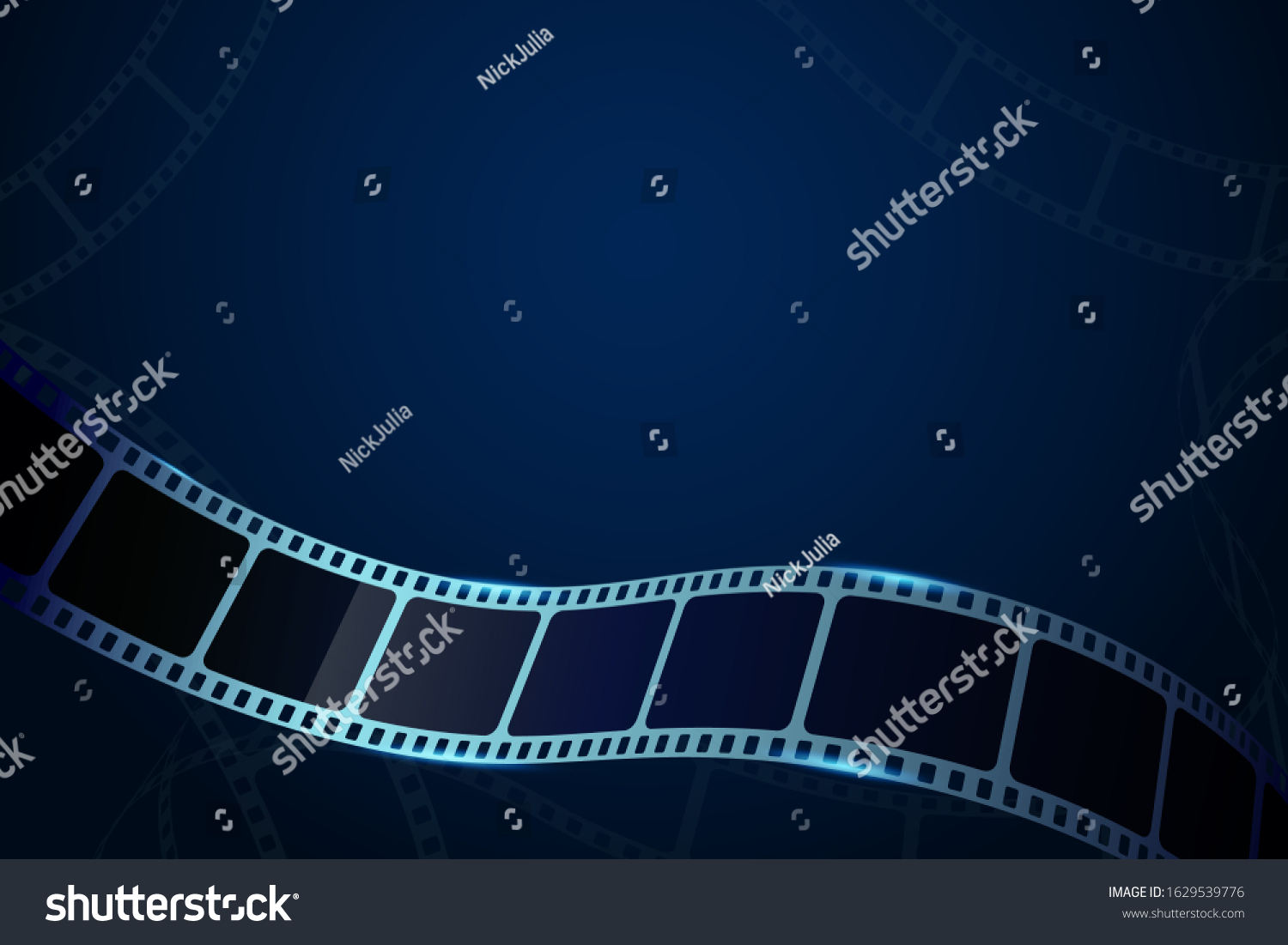 Film Strip Roll Frame Cinema Background Stock Vector (Royalty Free ...