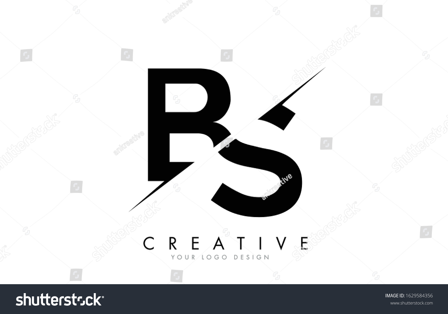 Bs B S Letter Logo Design Stock Vector (Royalty Free) 1629584356 ...