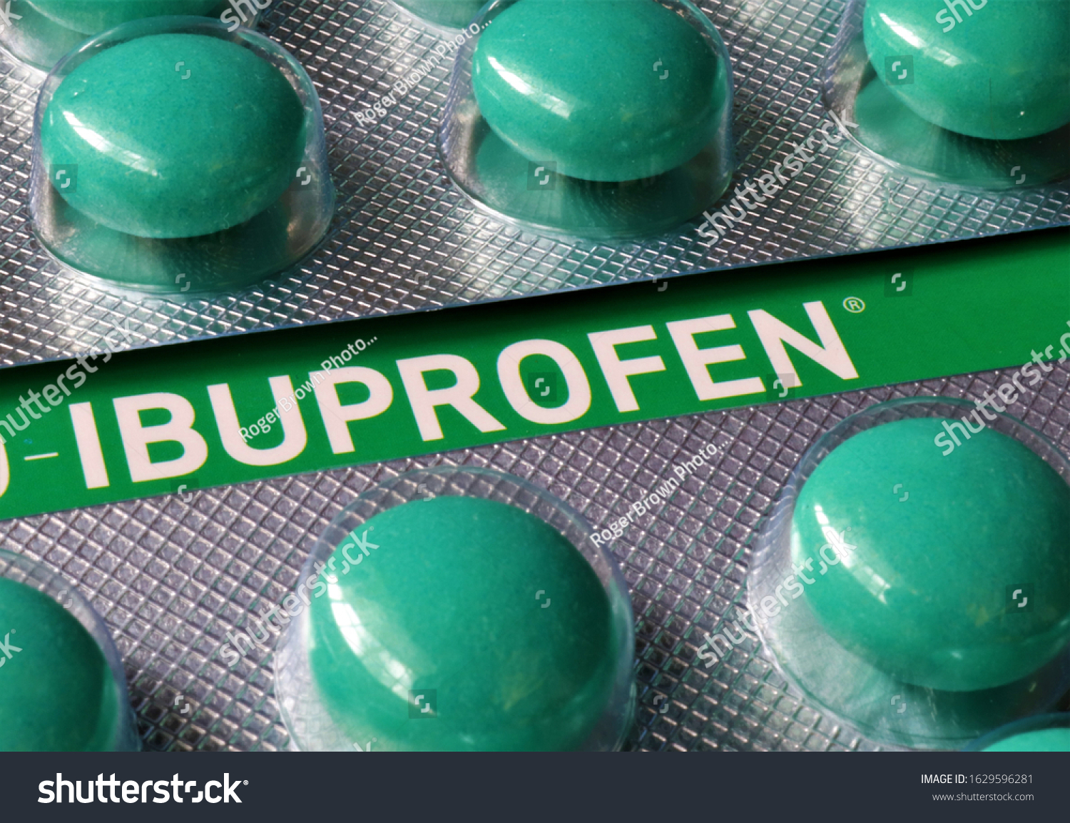 Ibuprofen Medication Nonsteroidal Antiinflammatory Drug Class Stock