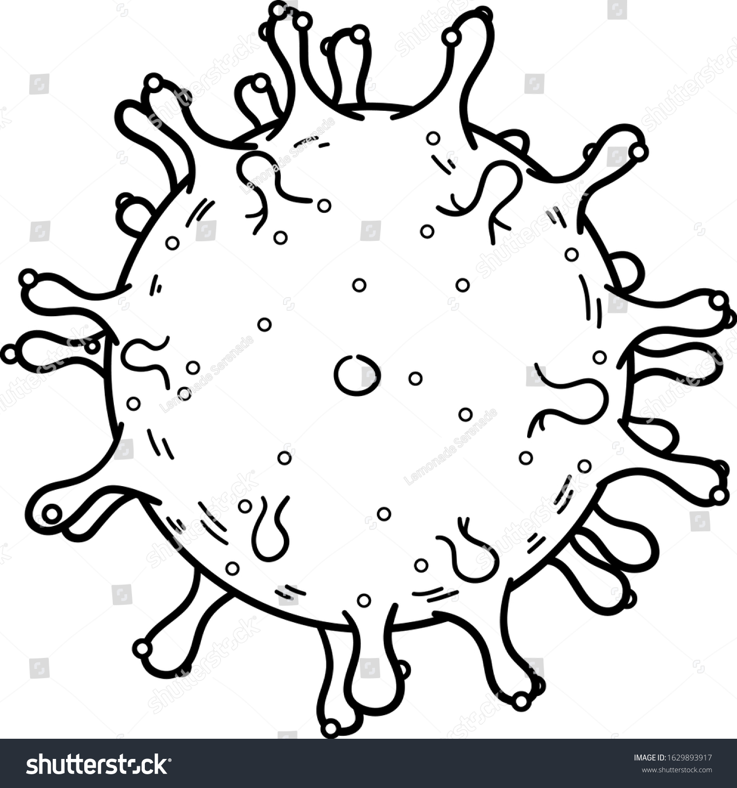 Раскраска коронавирус для детей