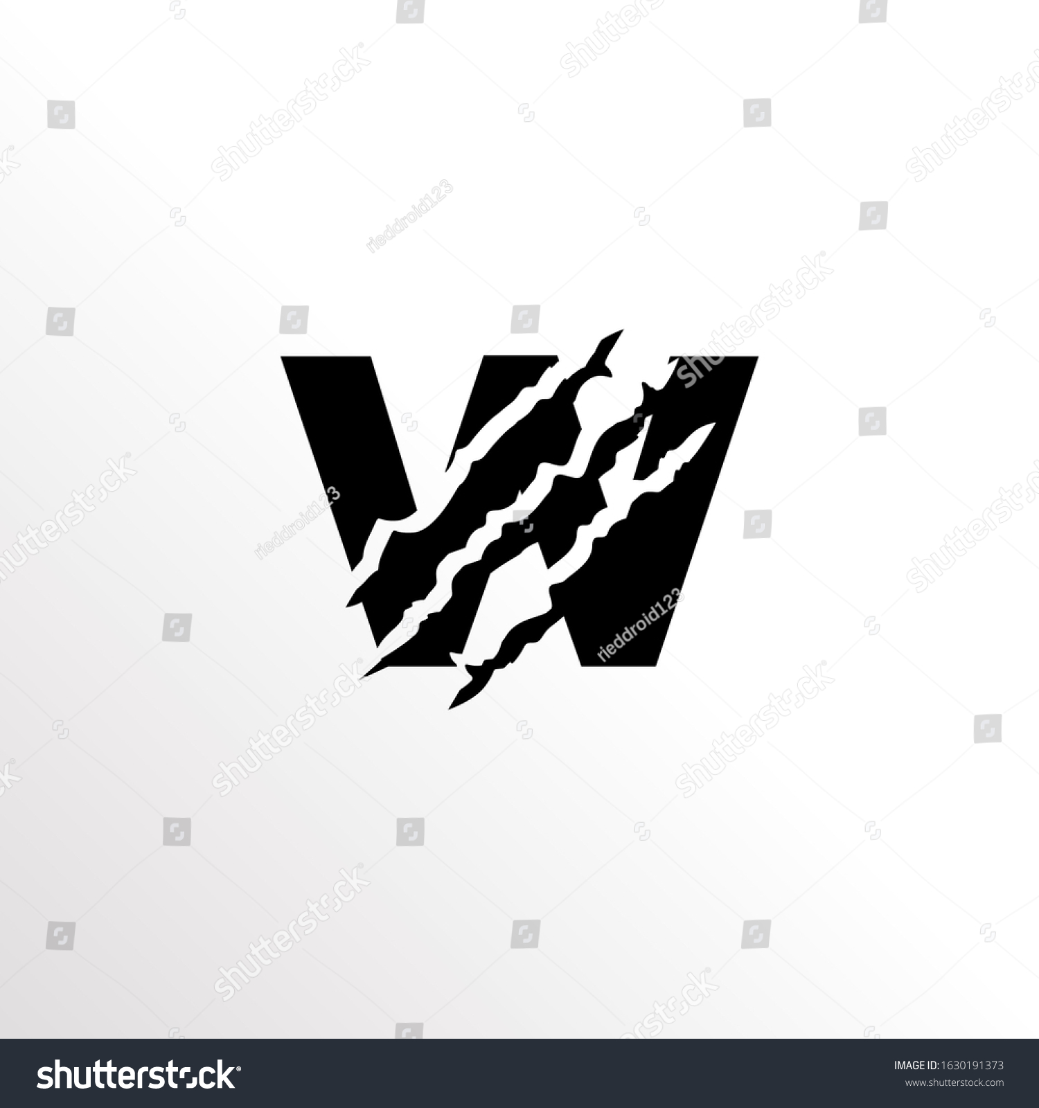 Initial Letter W Claw Scratch Logo Stock Vector (Royalty Free ...