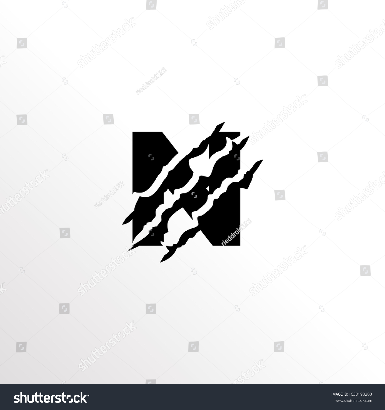 Initial Letter N Claw Scratch Logo Stock Vector (Royalty Free ...