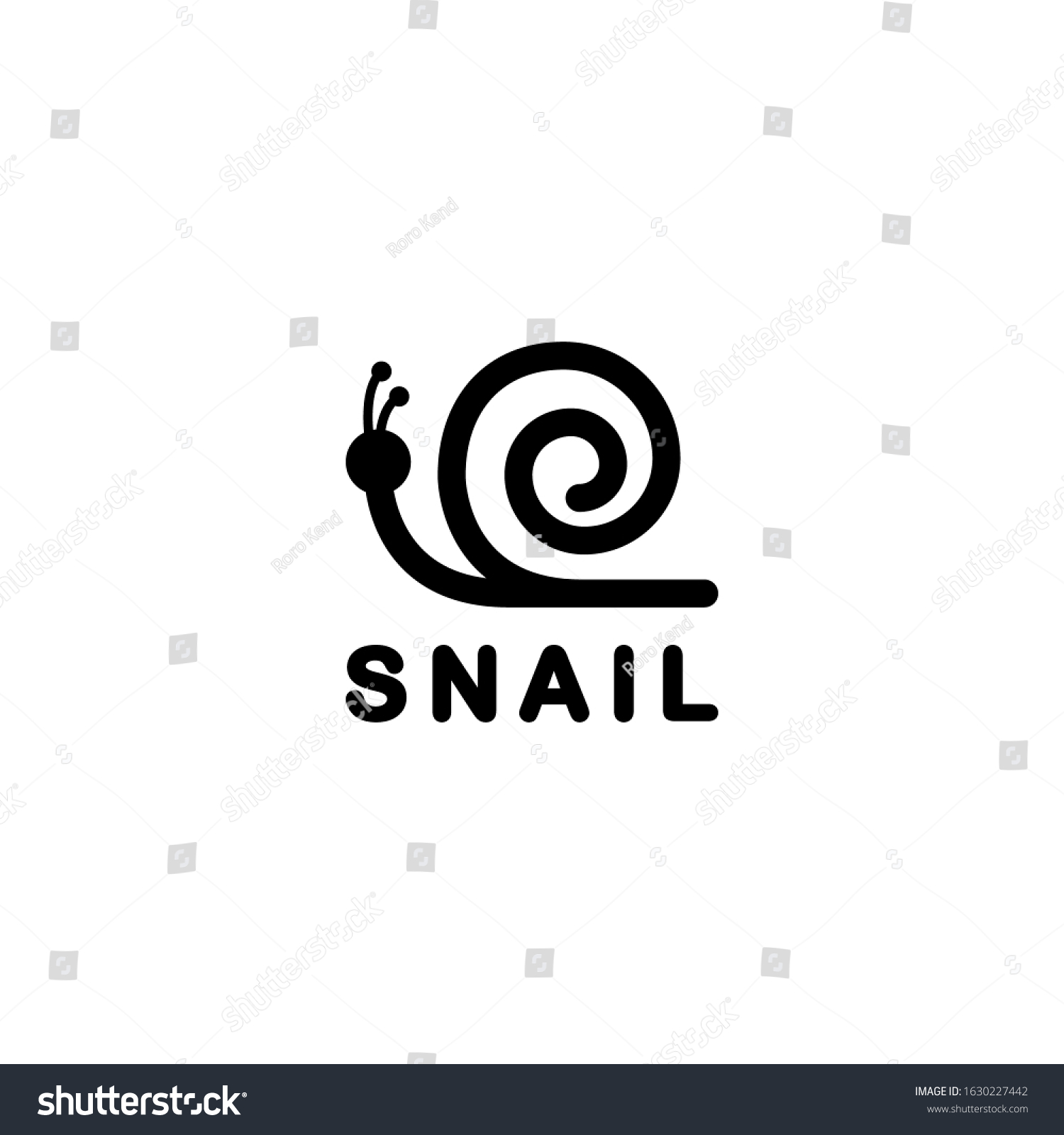 Monogram Snail Slug Logo Vector Stock Vector (Royalty Free) 1630227442 ...