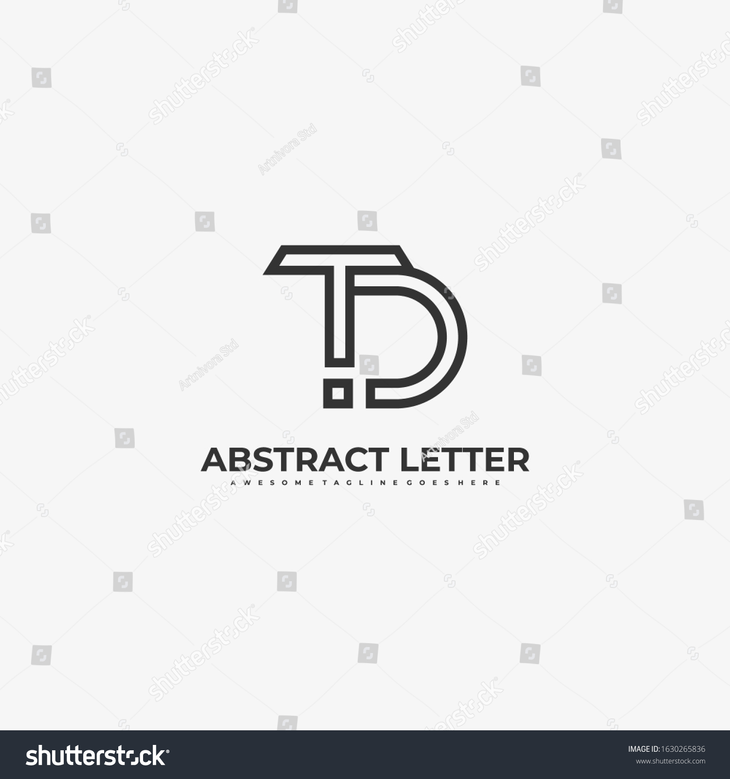 Vector Logo Illustration Abstract Letter T Stock Vector (Royalty Free ...