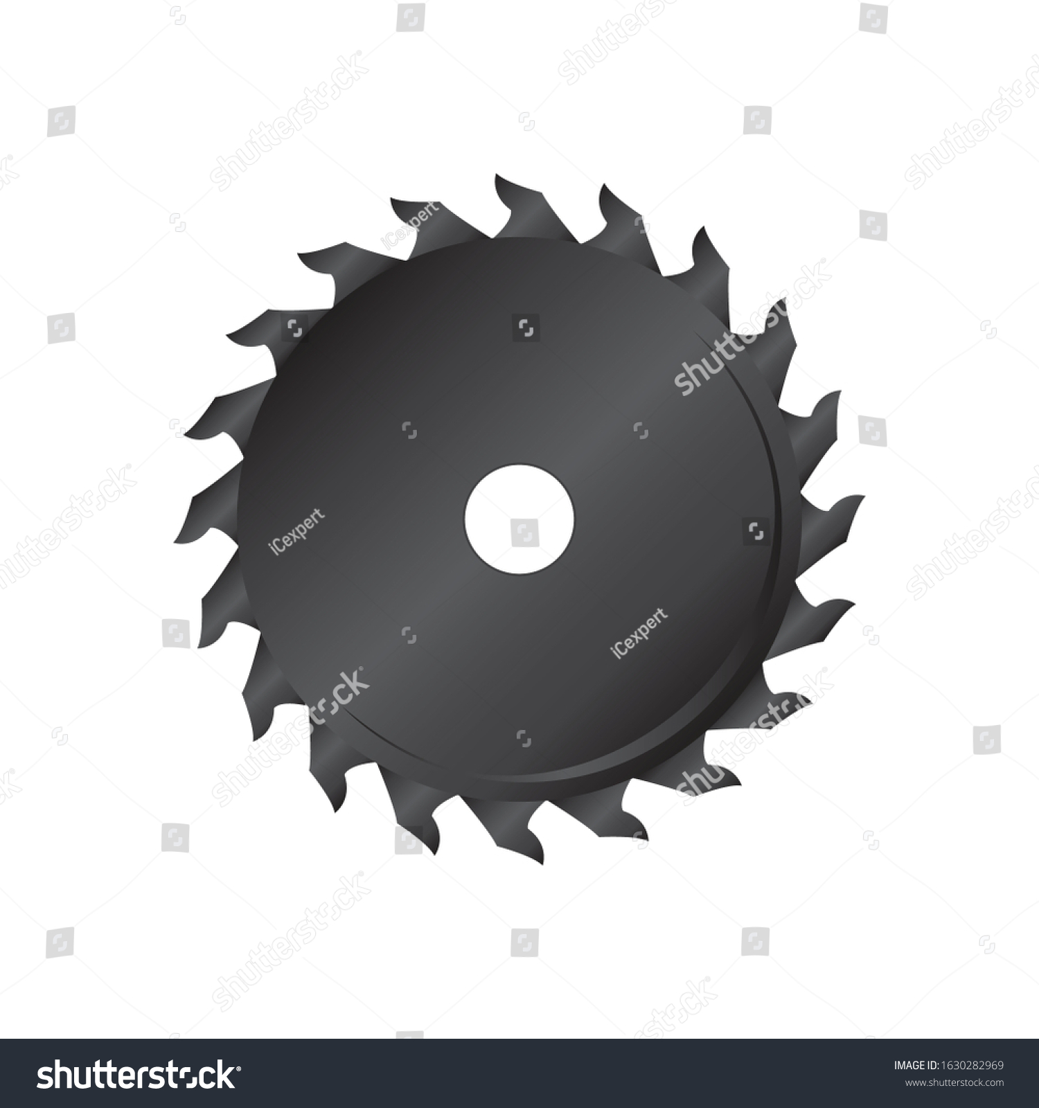 Wood Cutting Wheel Symbol Vector Illustration Stock Vector (royalty 