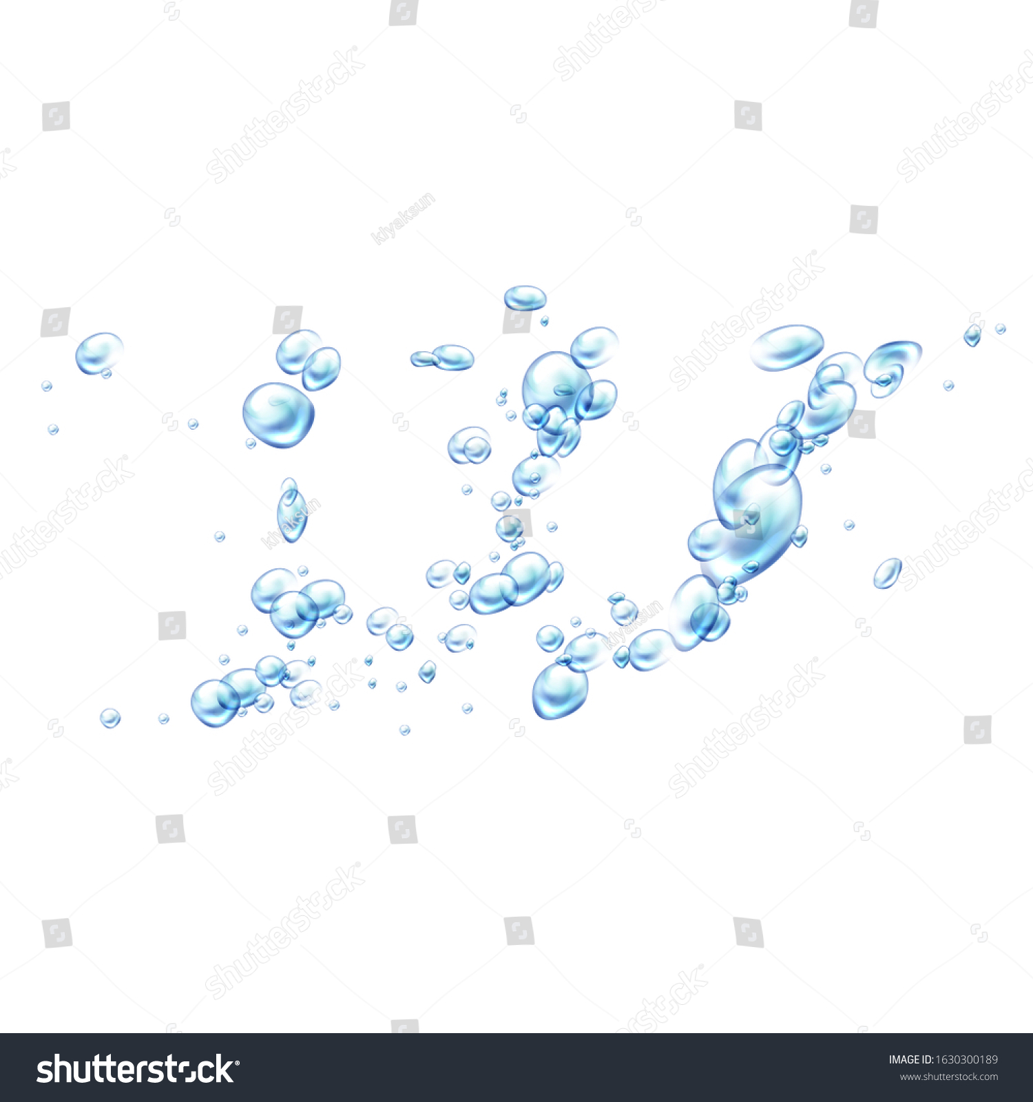 Air Bubbles Underwater Texture Realistic Vector Stock Vector (Royalty ...