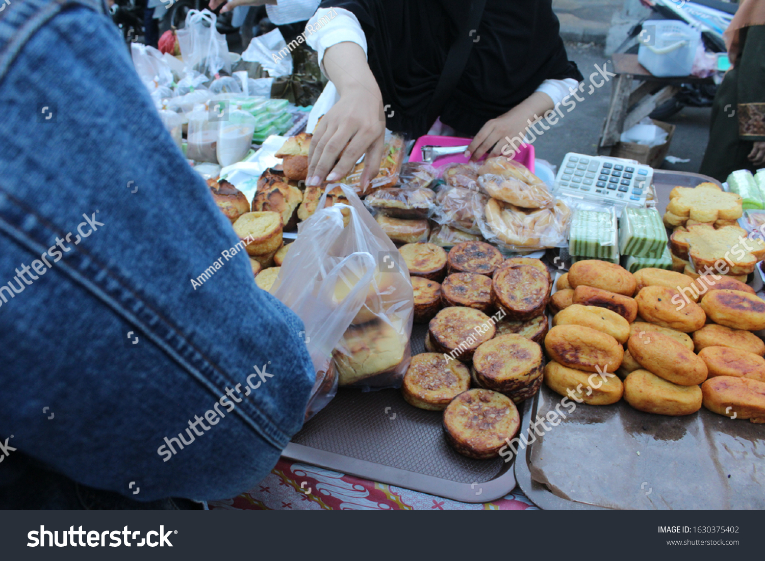 Indonesian Street Food Market Activity Stock Photo 1630375402