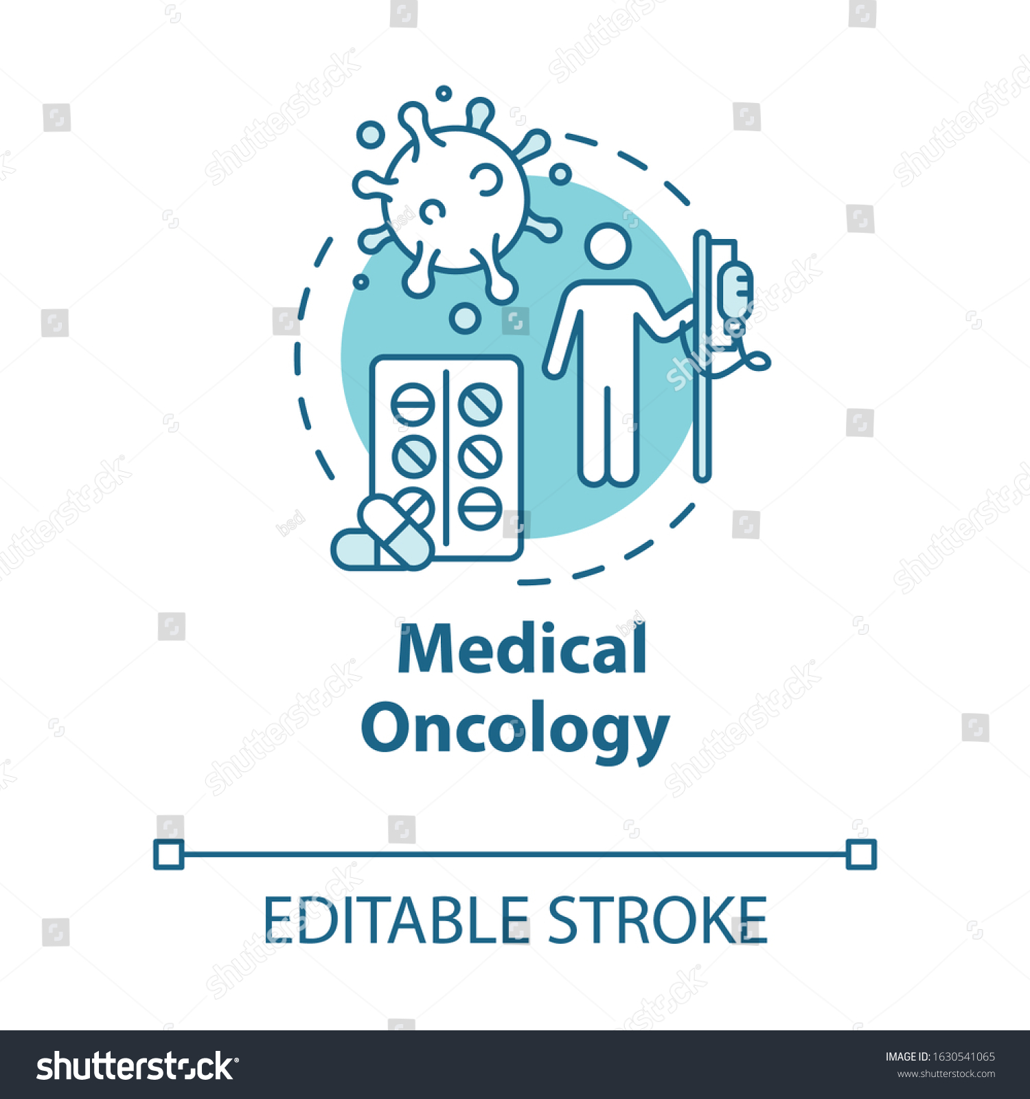 Medical Oncology Concept Icon Hospital Virus Stock Vector (Royalty Free ...