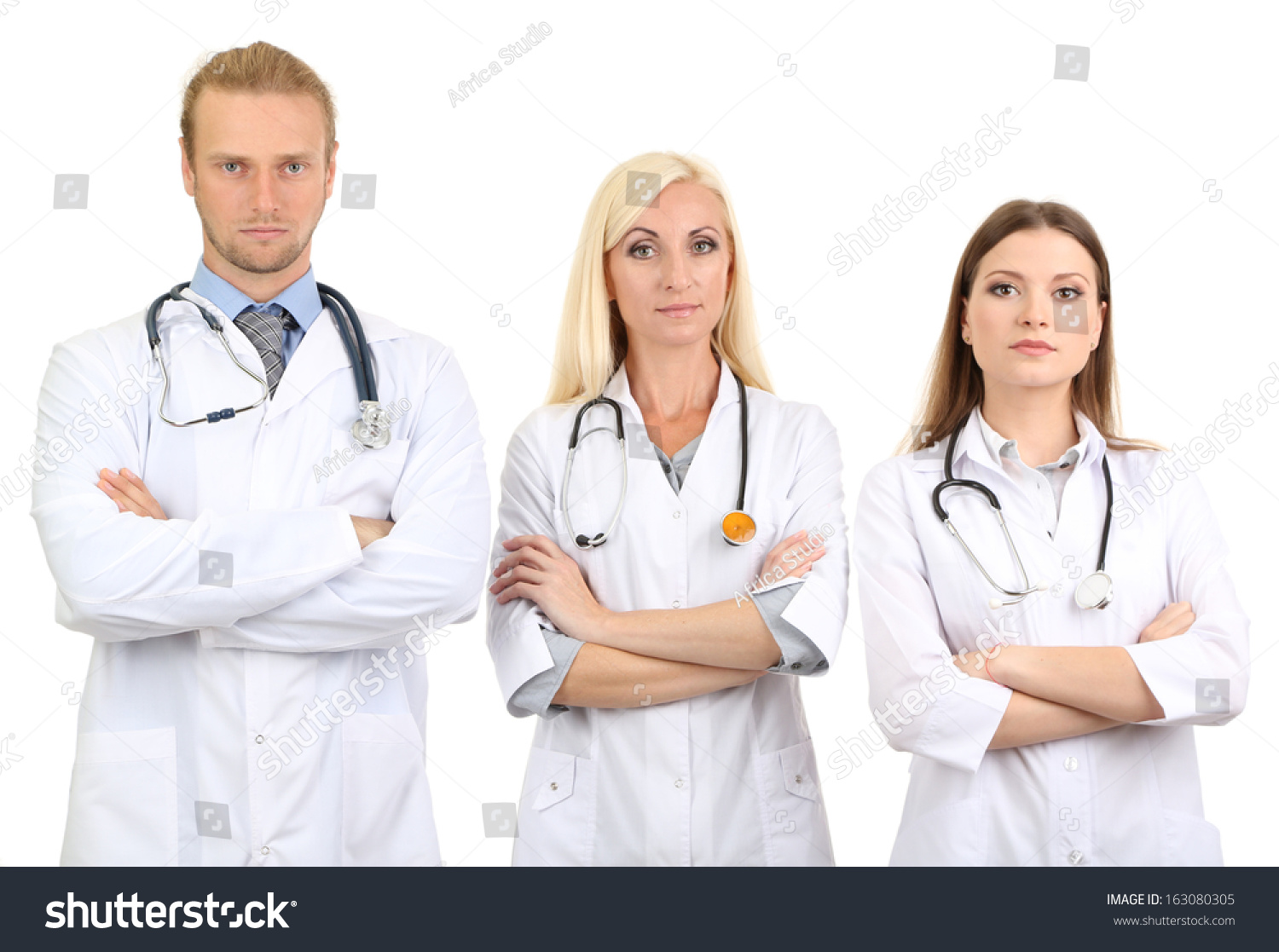 Medical Workers Isolated On White Stock Photo 163080305 | Shutterstock