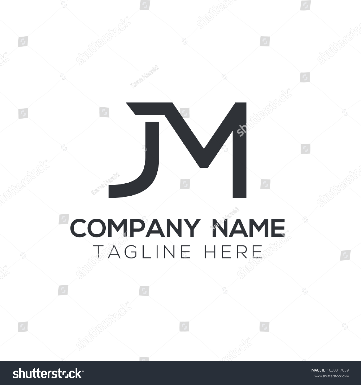 Creative Letter Jm Logo Design Vector Stock Vector (Royalty Free ...