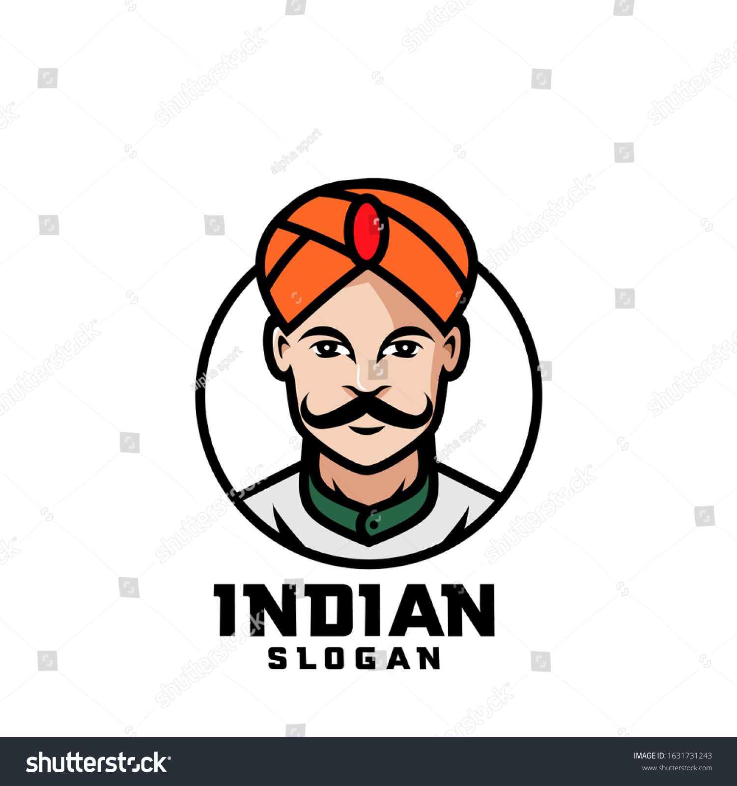 Indian Chef Character Logo Design Cartoon Stock Vector (Royalty Free ...