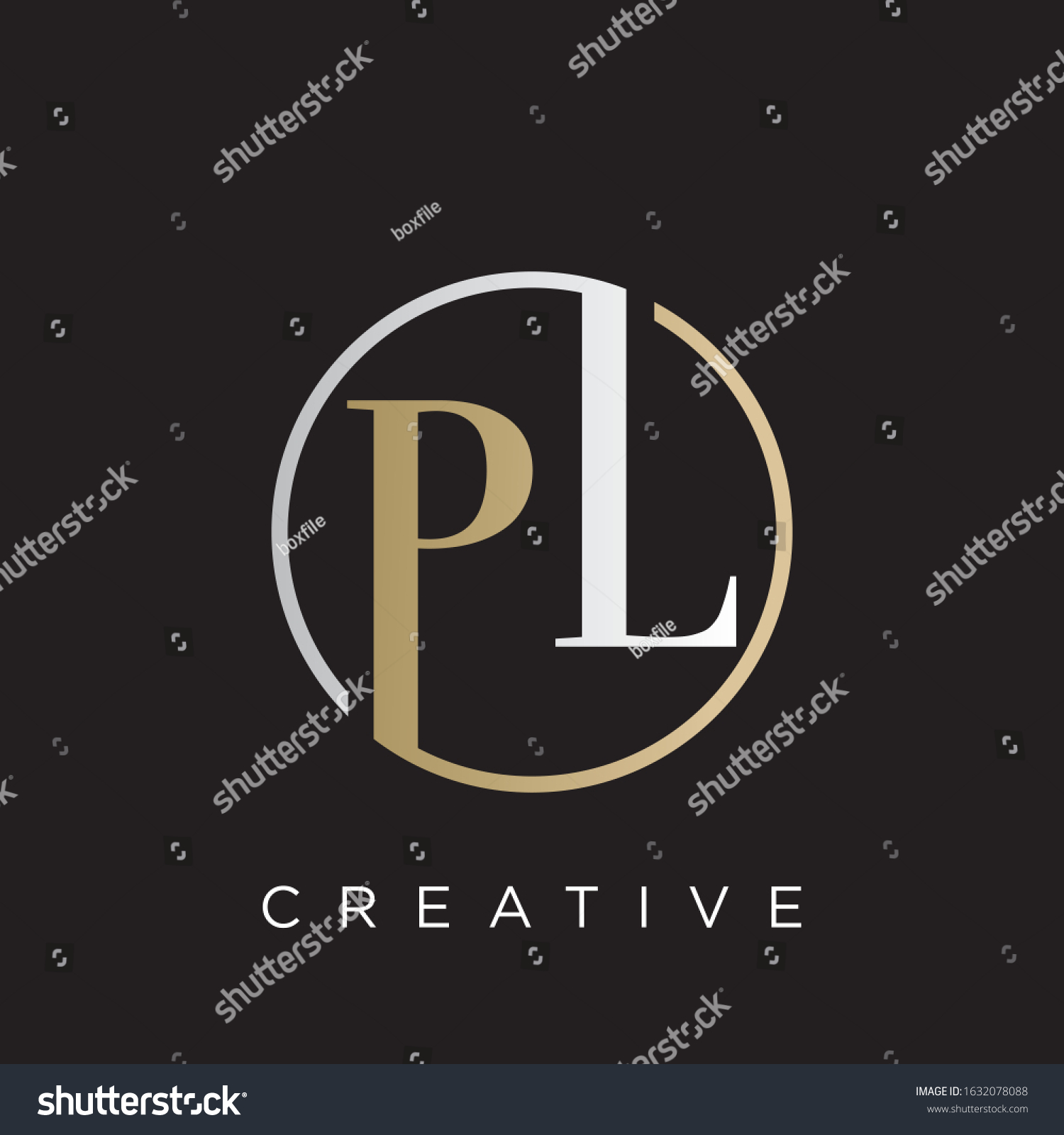 Pl Logo Design Vector Luxury Icon Stock Vector (Royalty Free ...