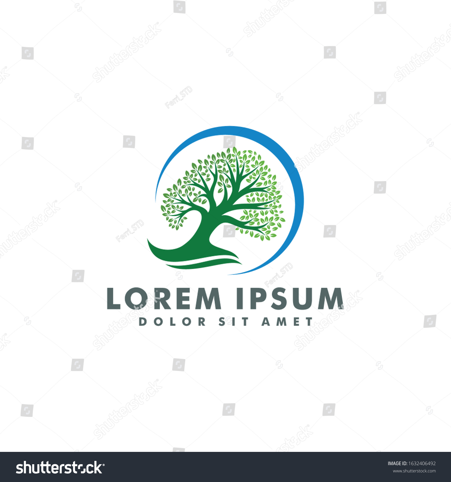 Tree Logo Design Template Vector Environment Stock Vector (Royalty Free ...