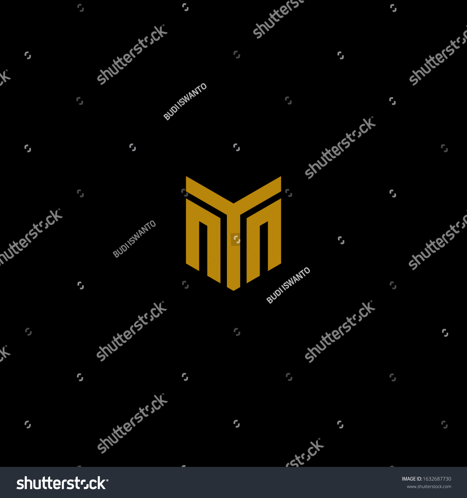 Simple Modern Letter Ny Logo Stock Vector (Royalty Free) 1632687730 ...