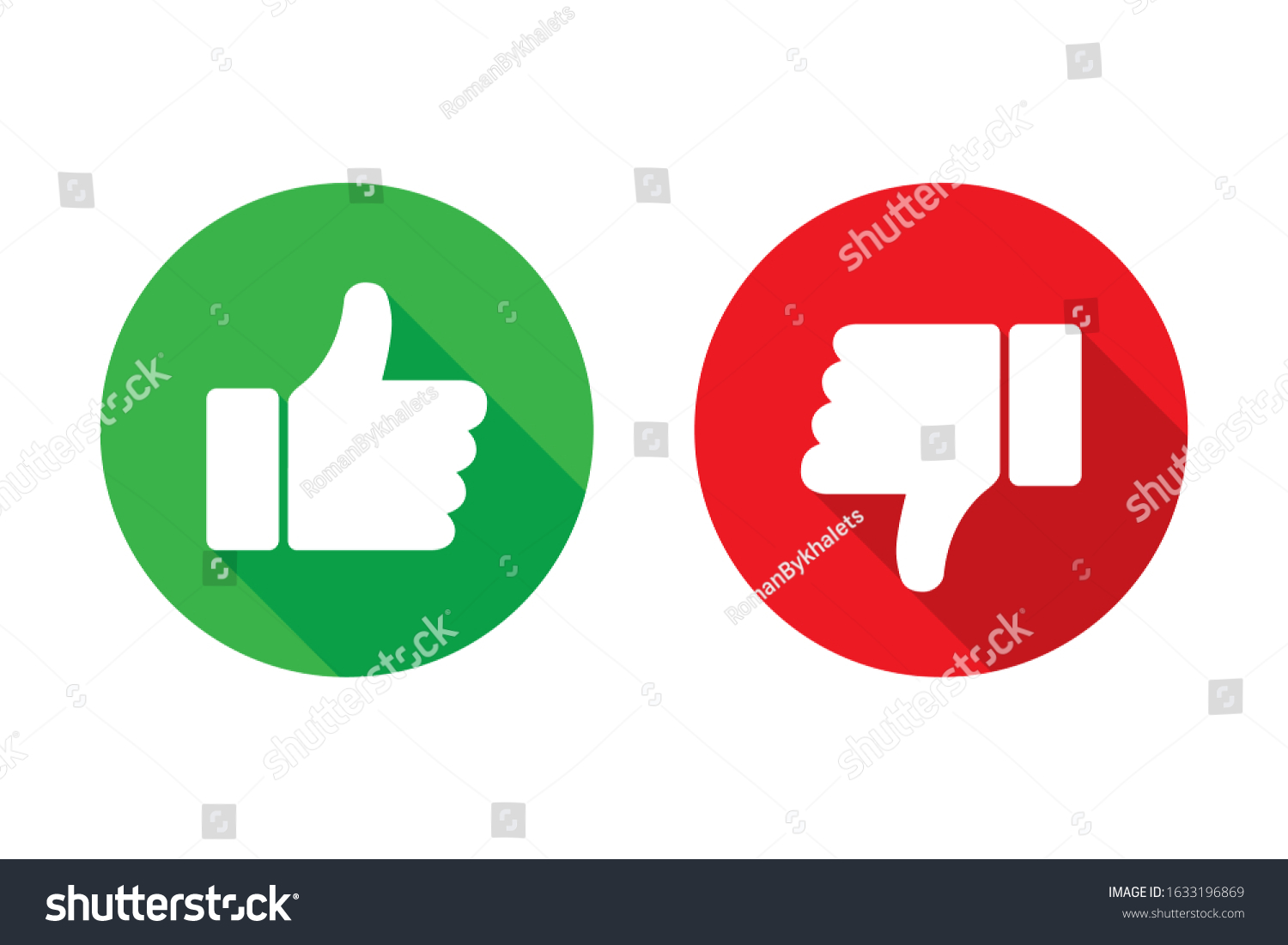 Thumb Thumb Down Vector Isolated Icons Stock Vector (Royalty Free ...