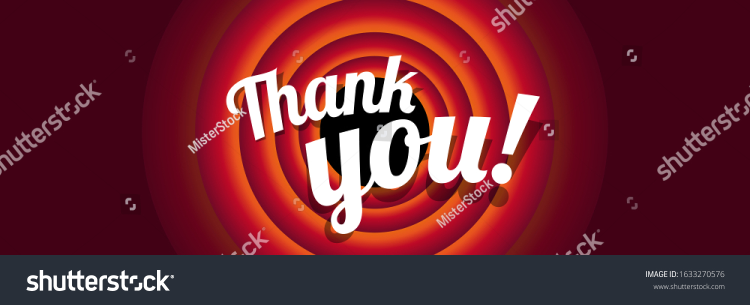 Thank You On Red Banner Stock Vector (Royalty Free) 1633270576 ...