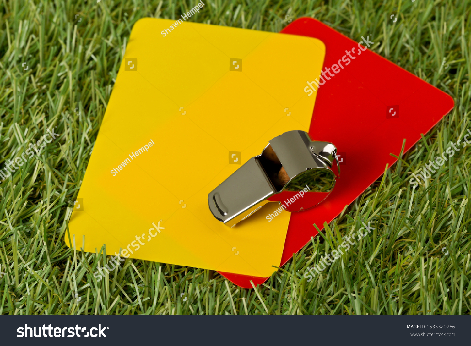 Soccer Sports Referee Yellow Red Cards Stock Photo 1633320766 ...