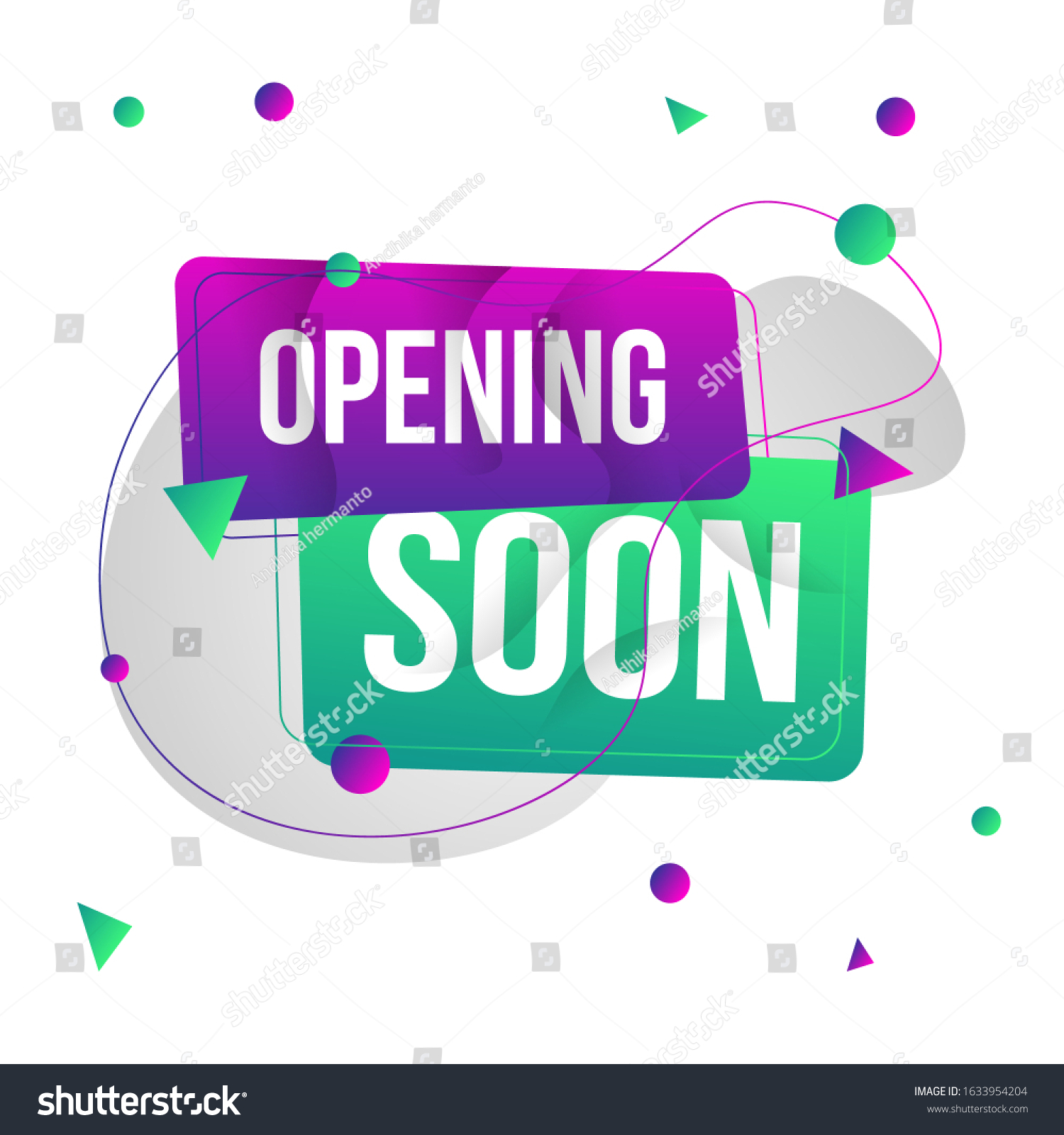Colorful Opening Soon Banner Template Design Stock Vector Royalty Free