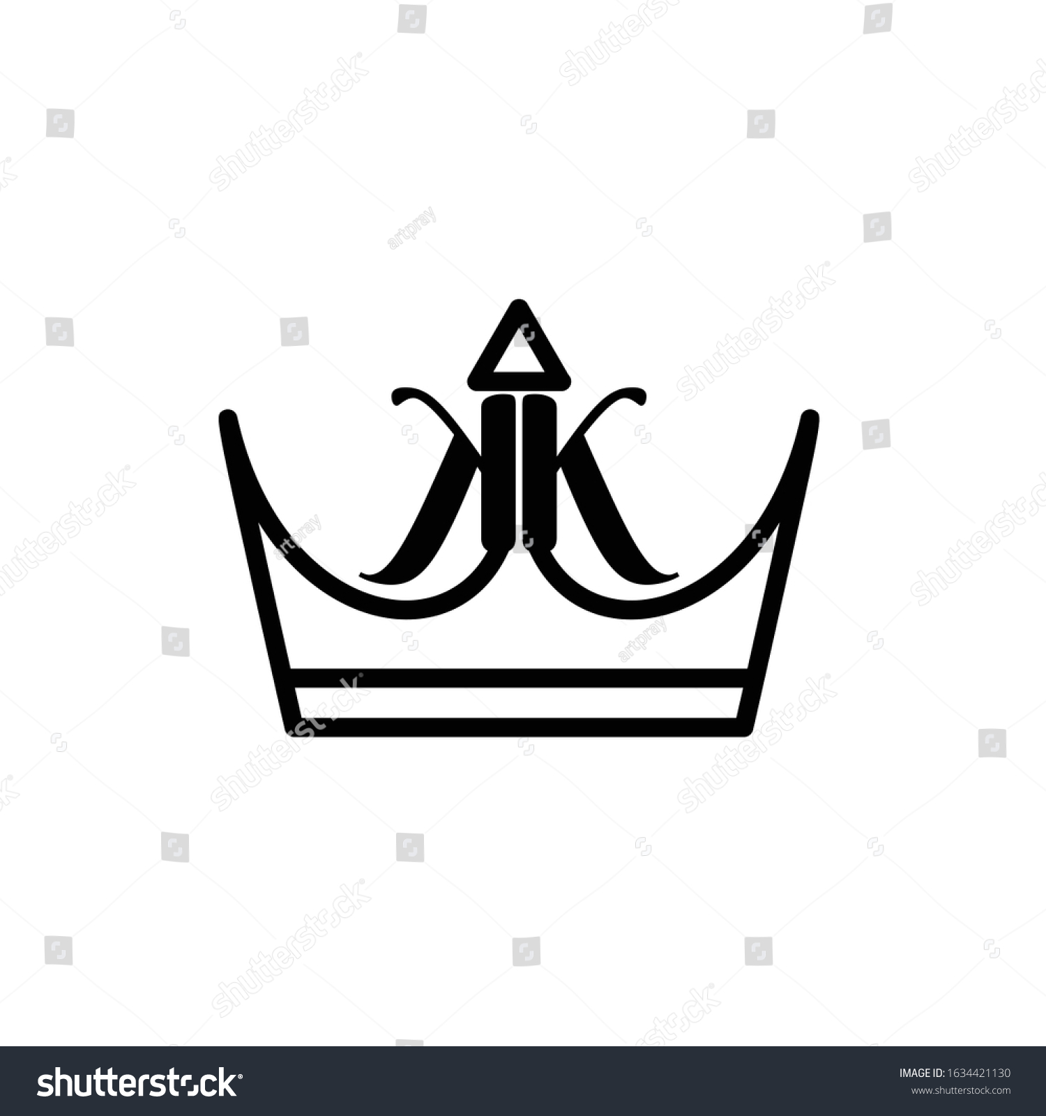 Illustration Crown Letter Kk Royal King Stock Vector (Royalty Free ...