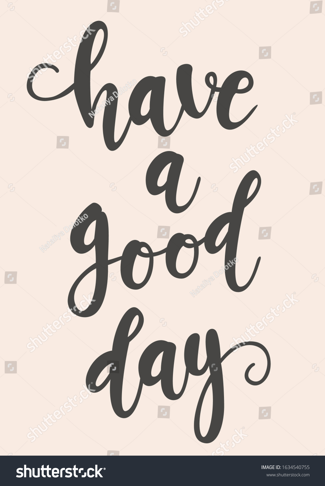 Have Good Day Hand Drawn Vector Stock Vector (Royalty Free) 1634540755 ...