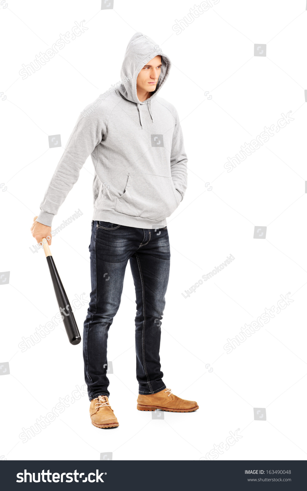 Full Length Portrait Guy Hood Over Stock Photo 163490048 | Shutterstock