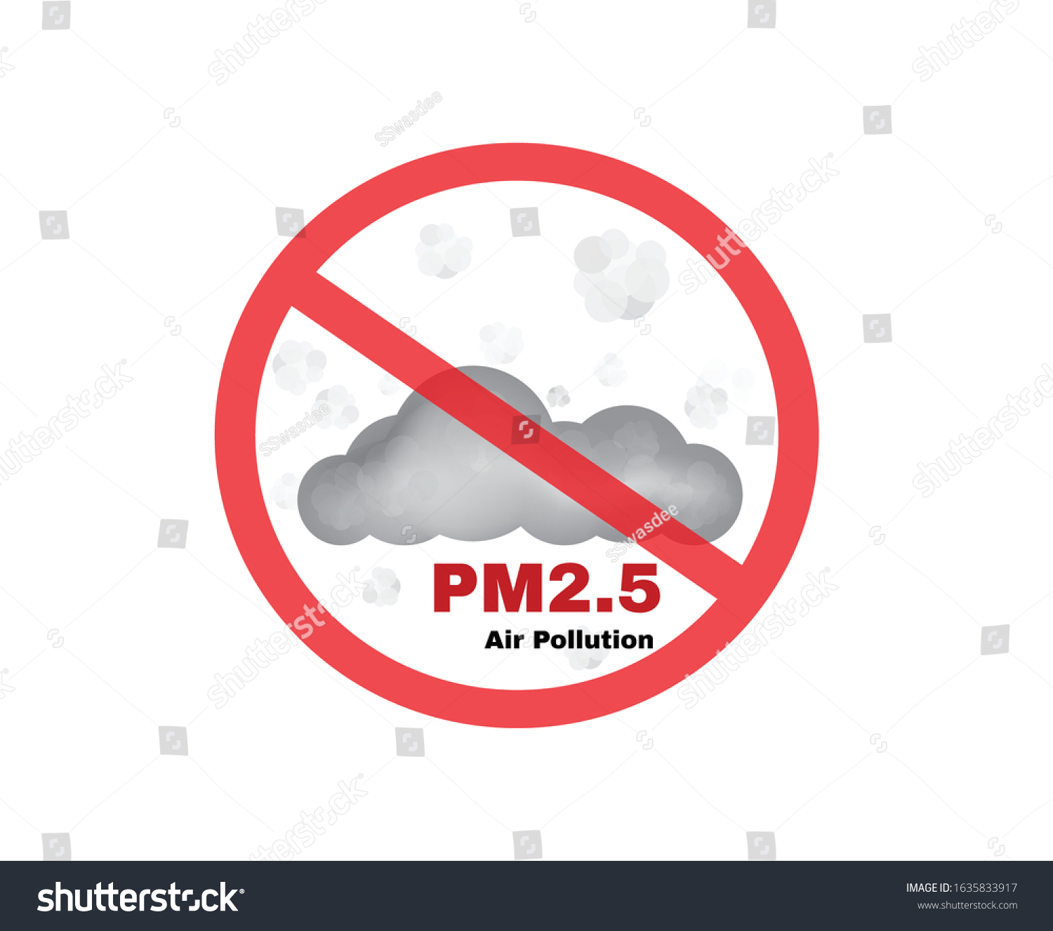 Prevention Signs Stop Pm25 Air Pollution Stock Vector (Royalty Free ...