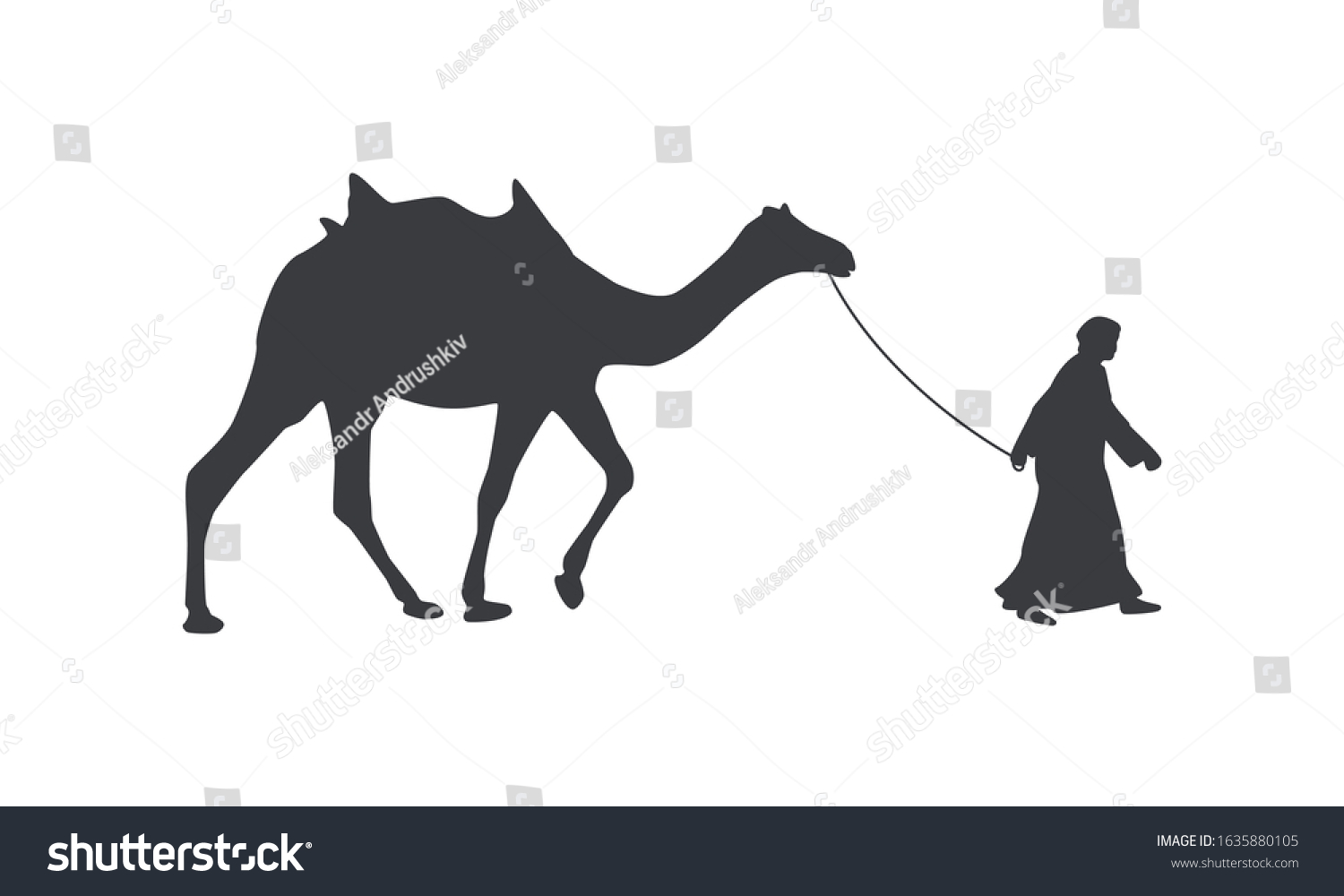 Silhouette Camel Saddle Drover Stock Vector (Royalty Free) 1635880105 ...