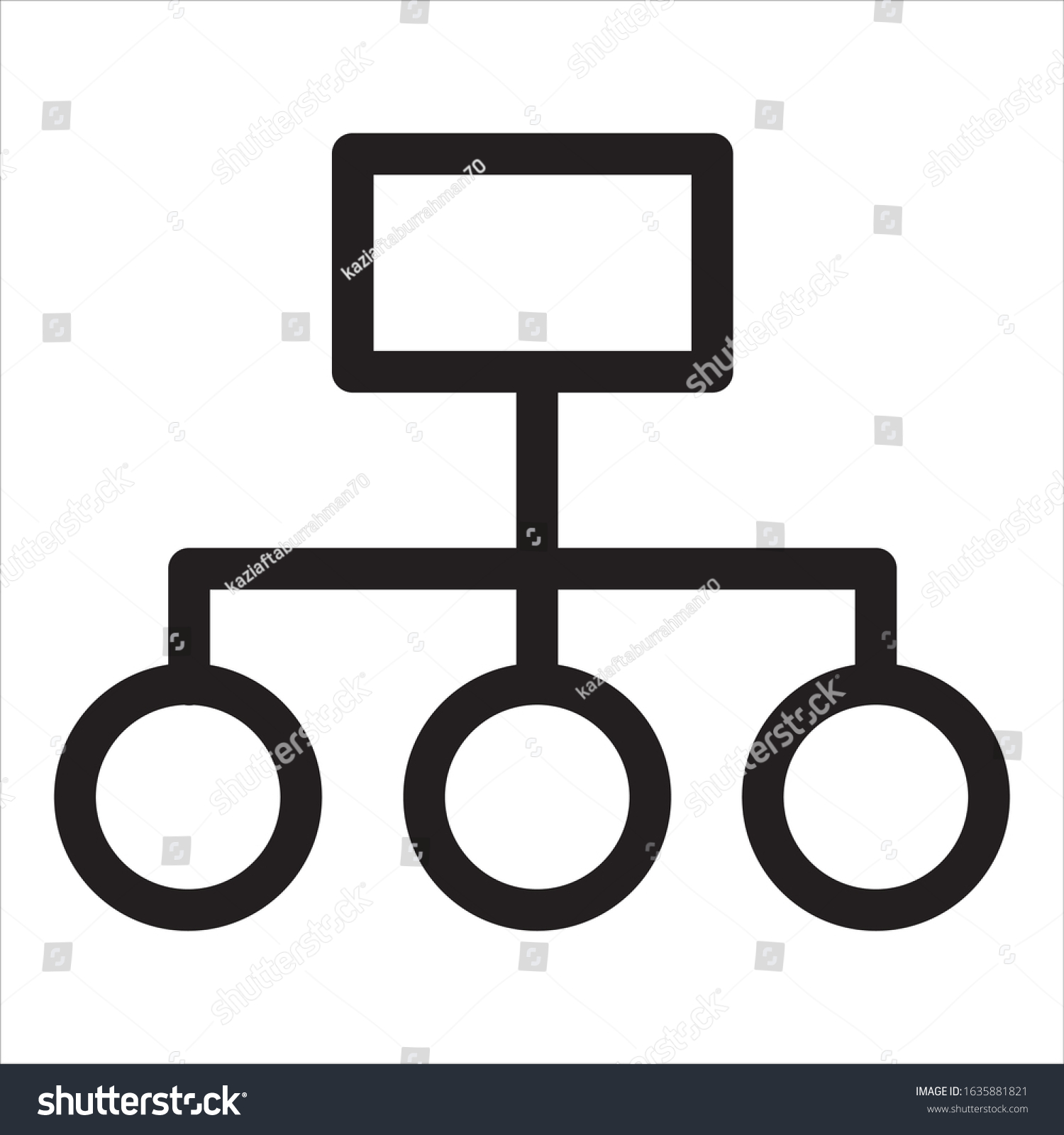 Hierarchy Topology Icon Symbol Illustration Design Stock Vector ...