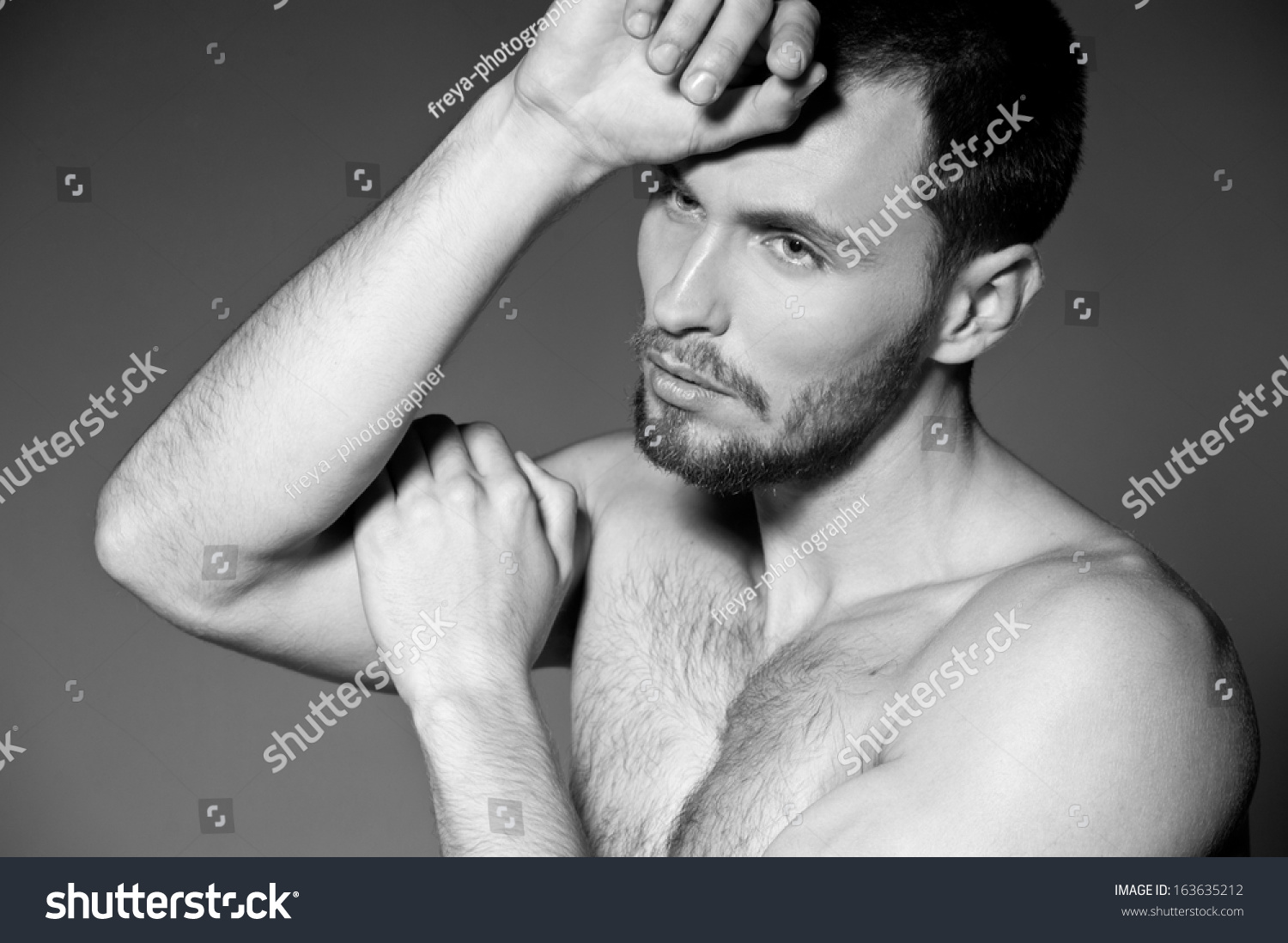 Sexy Male Model Blackandwhite Photo Stock Photo Shutterstock