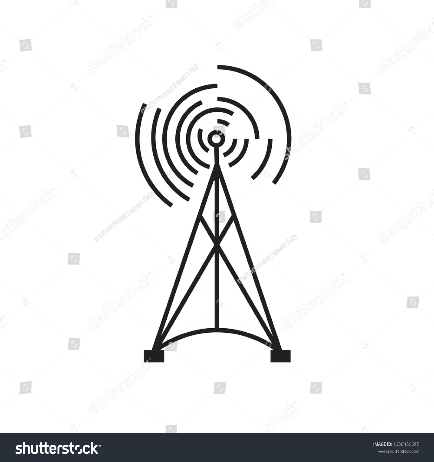 Shape Model Radio Antenna Stock Vector (Royalty Free) 1636430695 ...