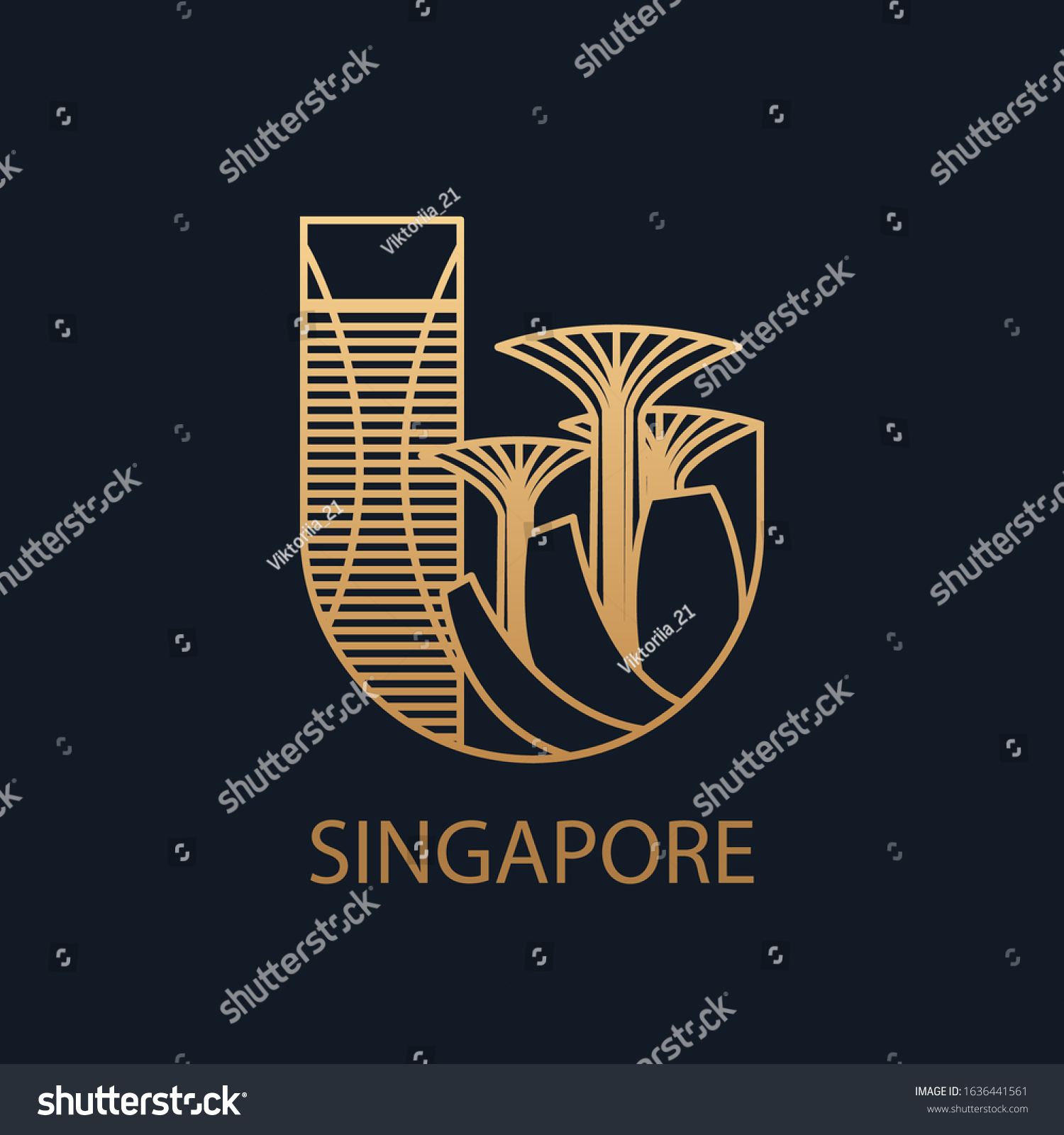 Pictogram Singapore Asia Vector Icon Southeast Stock Vector (Royalty ...