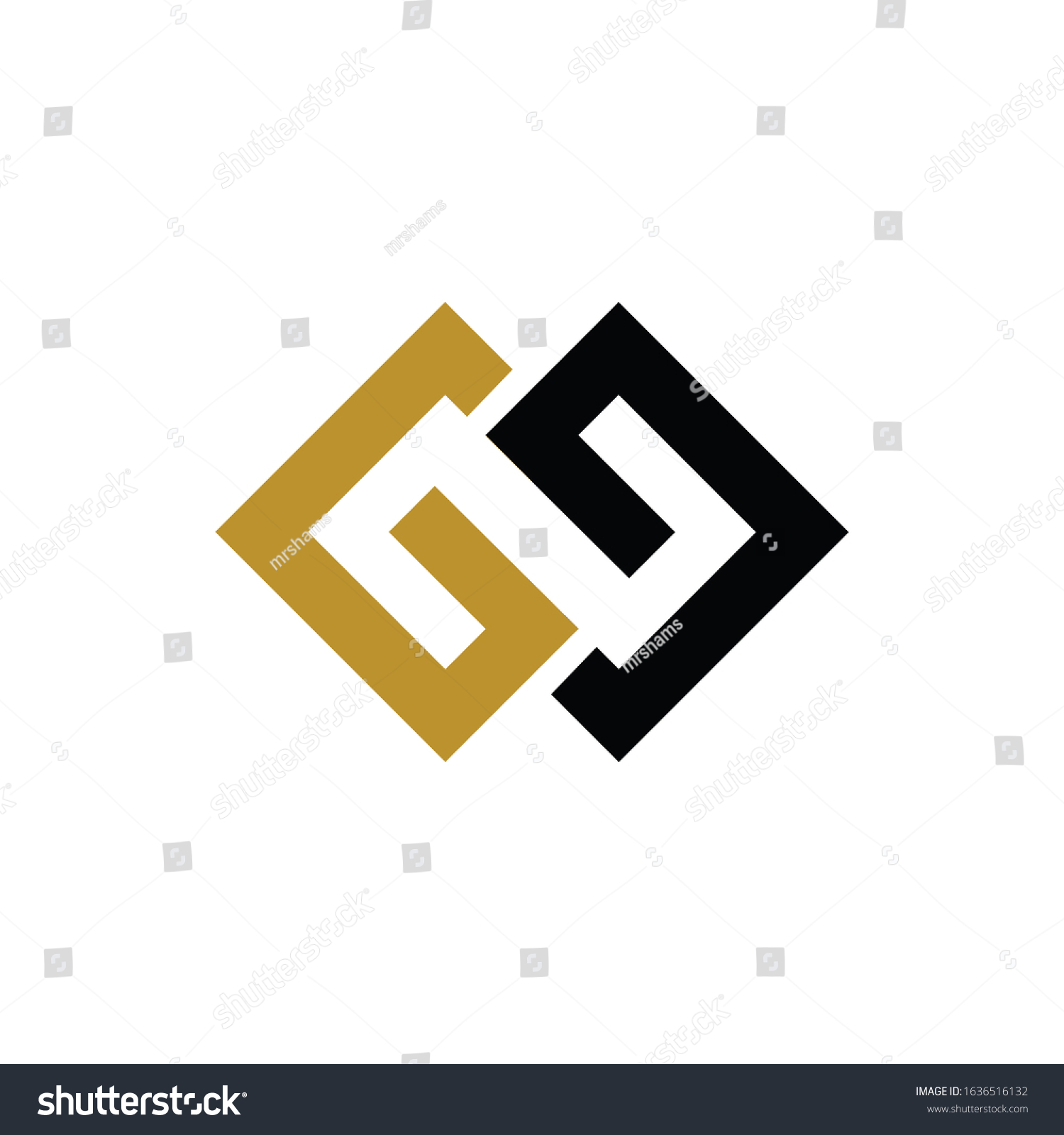 Initial Letter Gg Logo Vector Design Stock Vector (Royalty Free ...