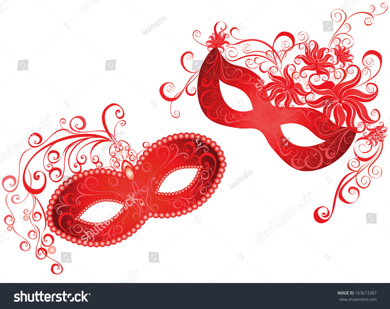 Venetian Carnival Mask Vector Illustration Stock Vector Royalty Free