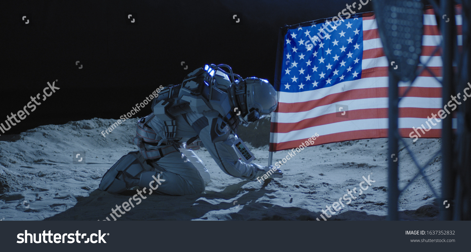 34 Astronaut Planting Flag Stock Photos Images And Photography