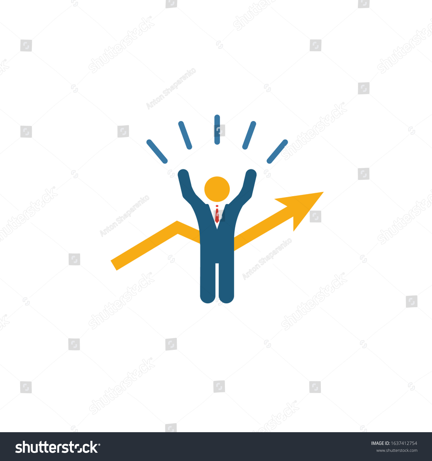 Employee Motivation Icon Simple Element Human Stock Vector (Royalty ...