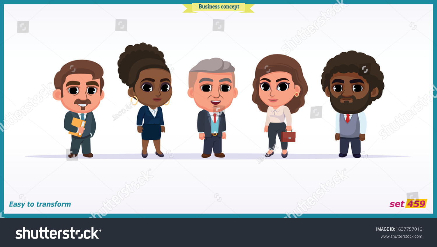 Business Multinational Team Vector Illustration Diverse Stock Vector ...